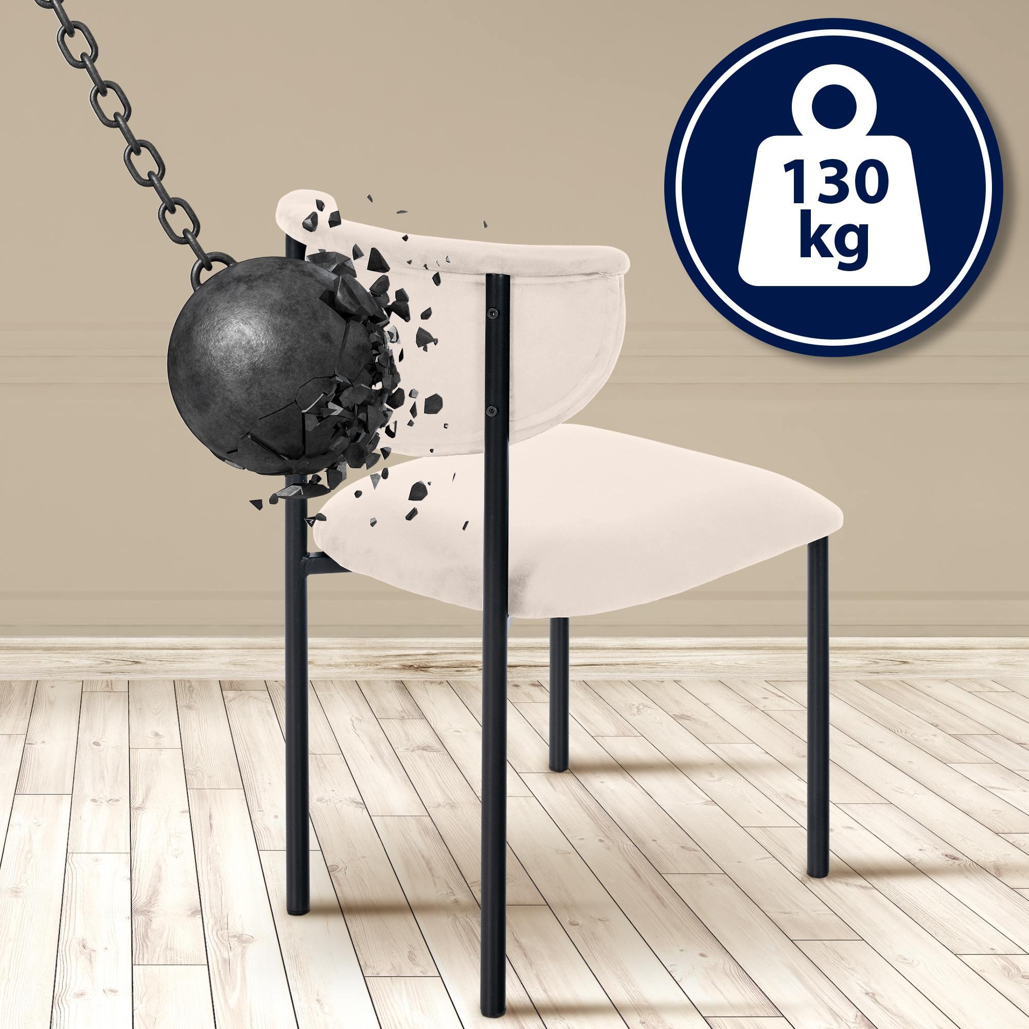 Chaise de salle à manger Gambell en Velours