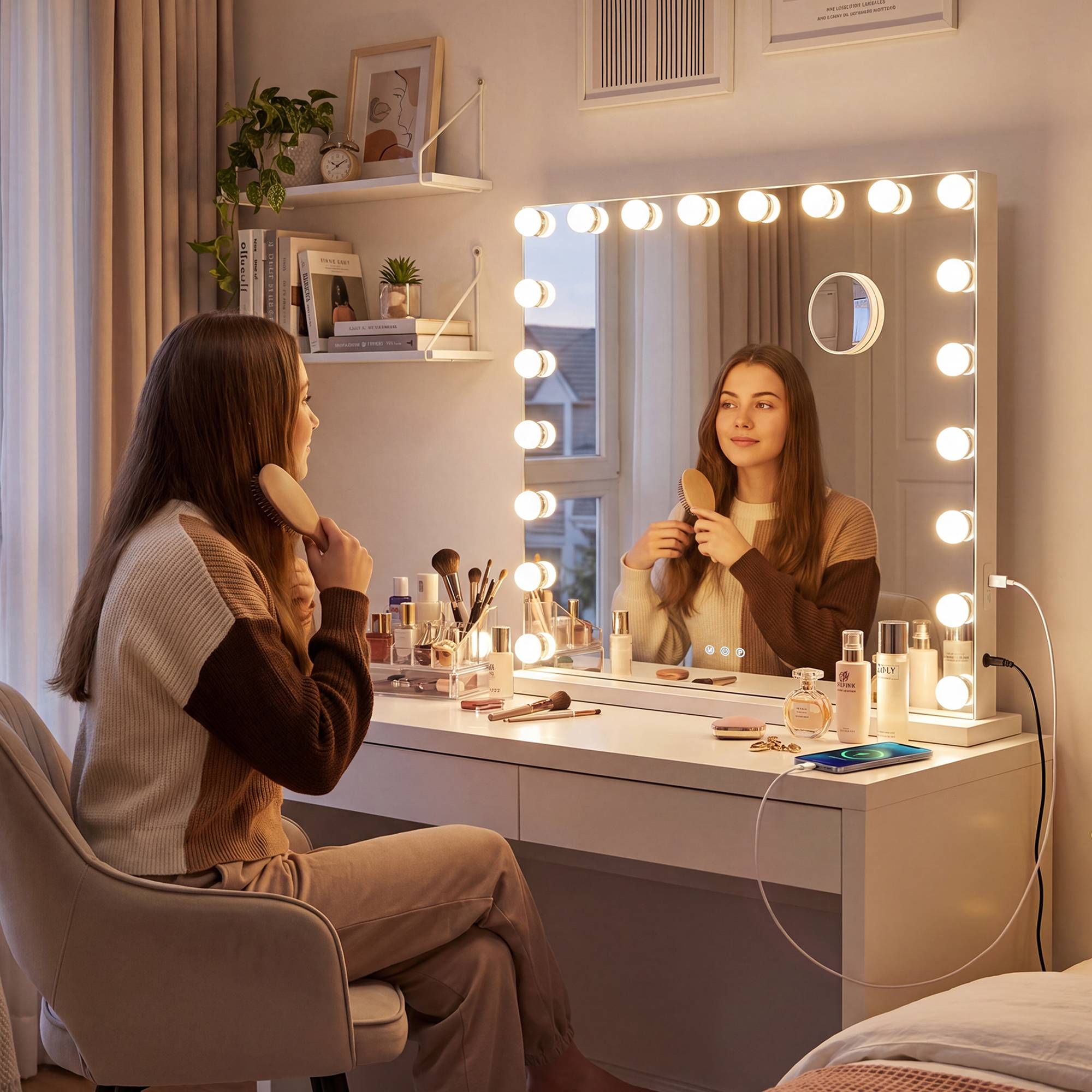 Miroir de maquillage Norlina avec Bluetooth