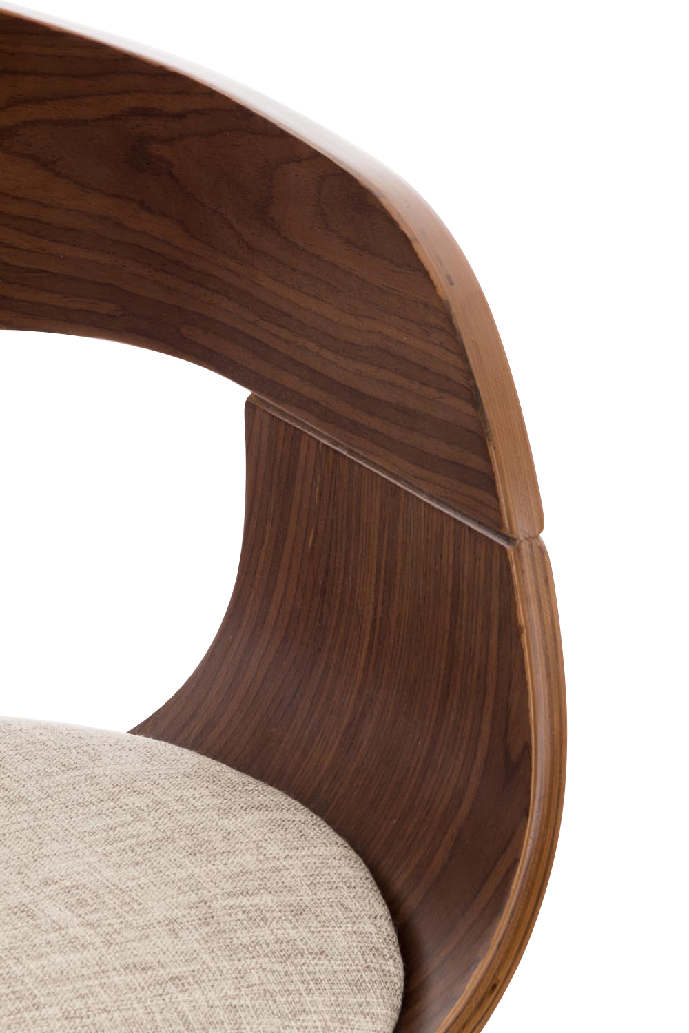Lot de 2 tabourets de bar Kingston en tissu avec piètement en métal aspect chromé