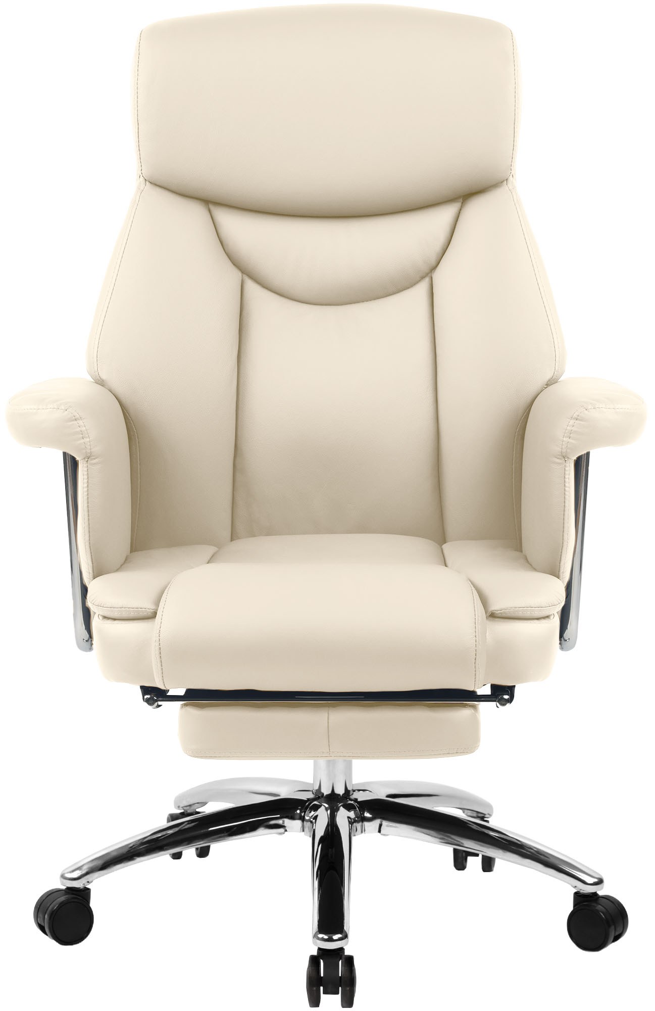 Chaise de bureau Dahra en cuir véritable