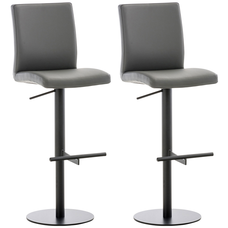 Lot de 2 tabourets de bar Cadiz en similicuir