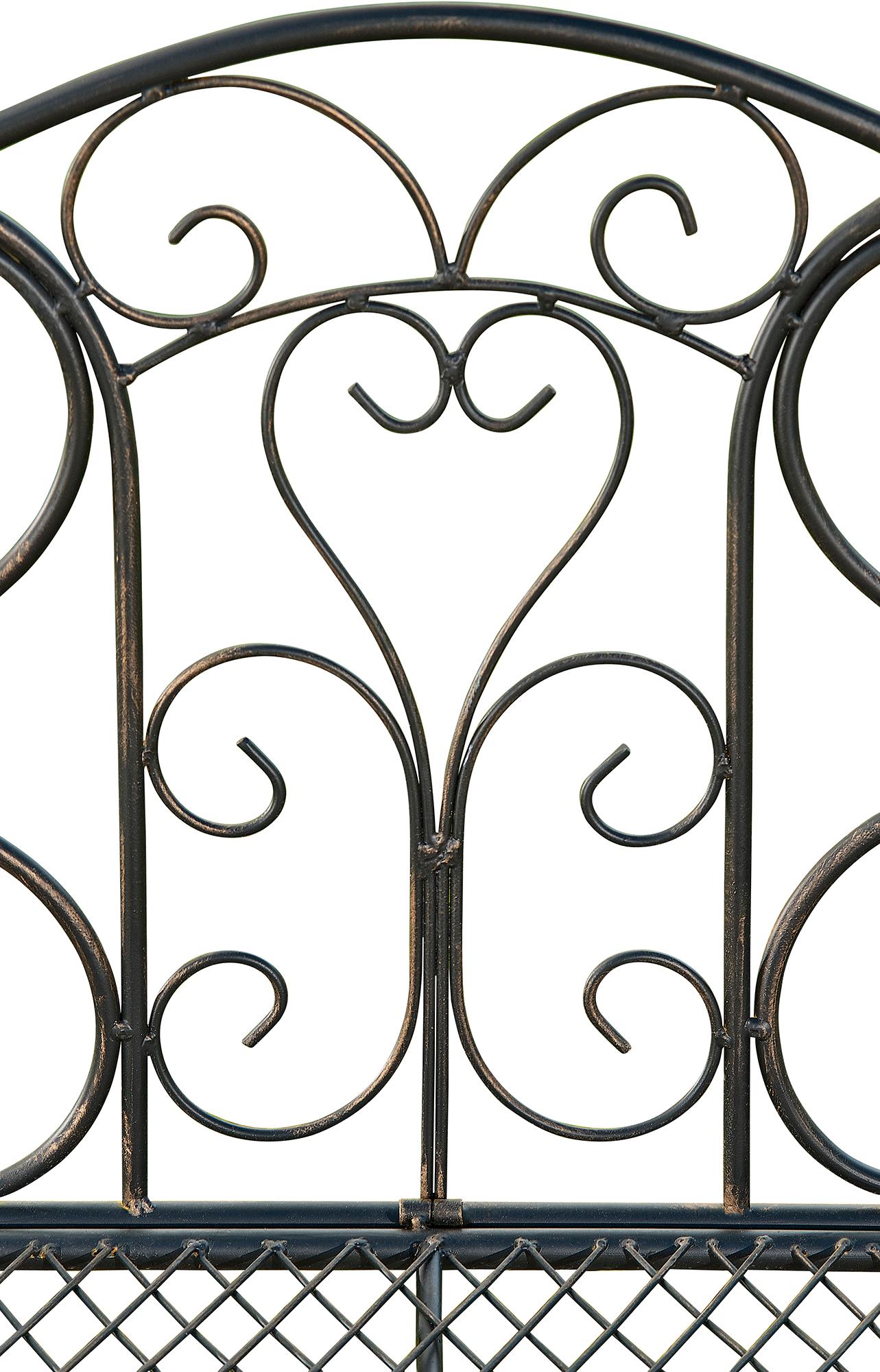 Banc de jardin au style antique Tara en fer forgé