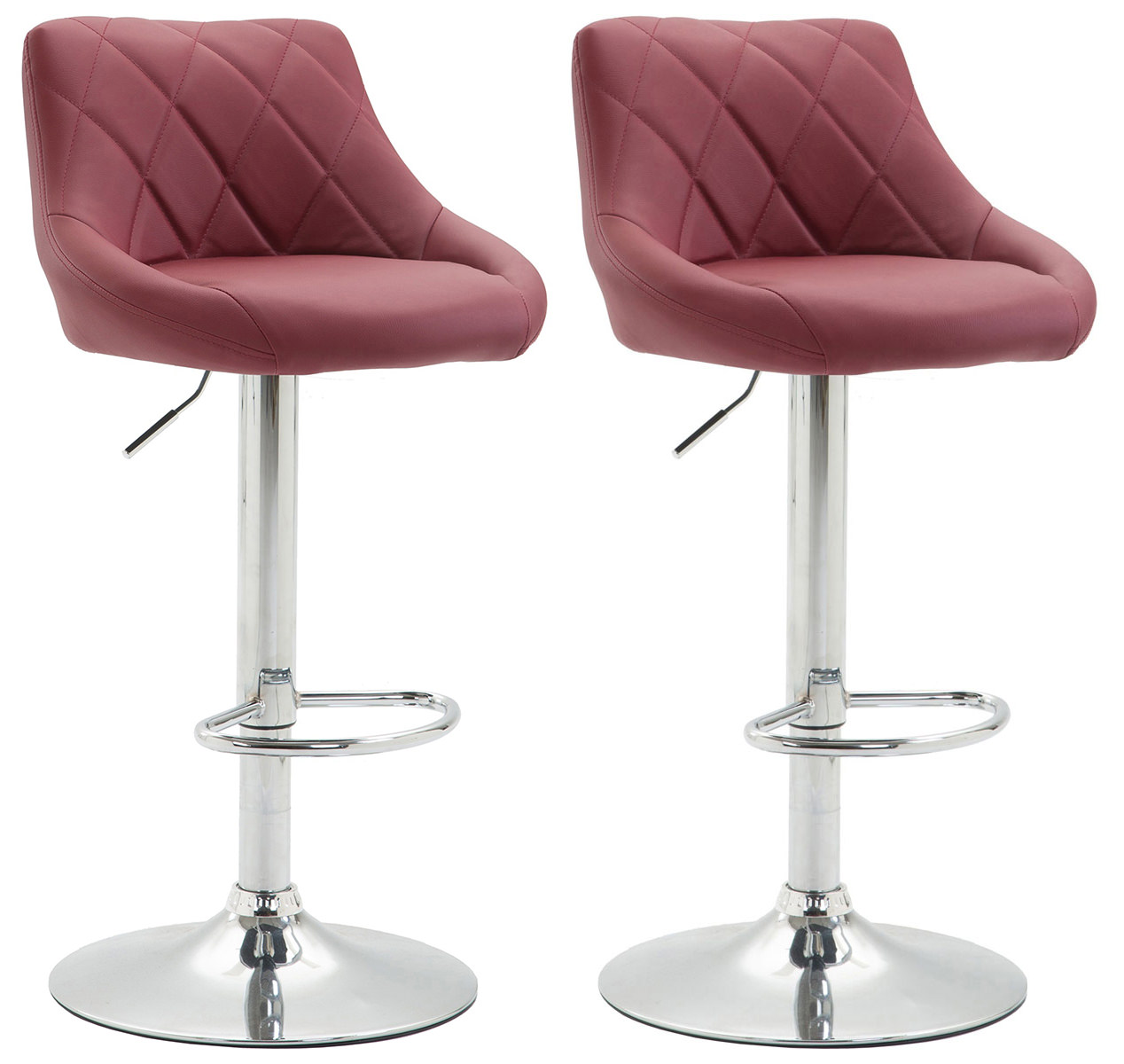 Lot de 2 tabourets de bar Lazio similicuir