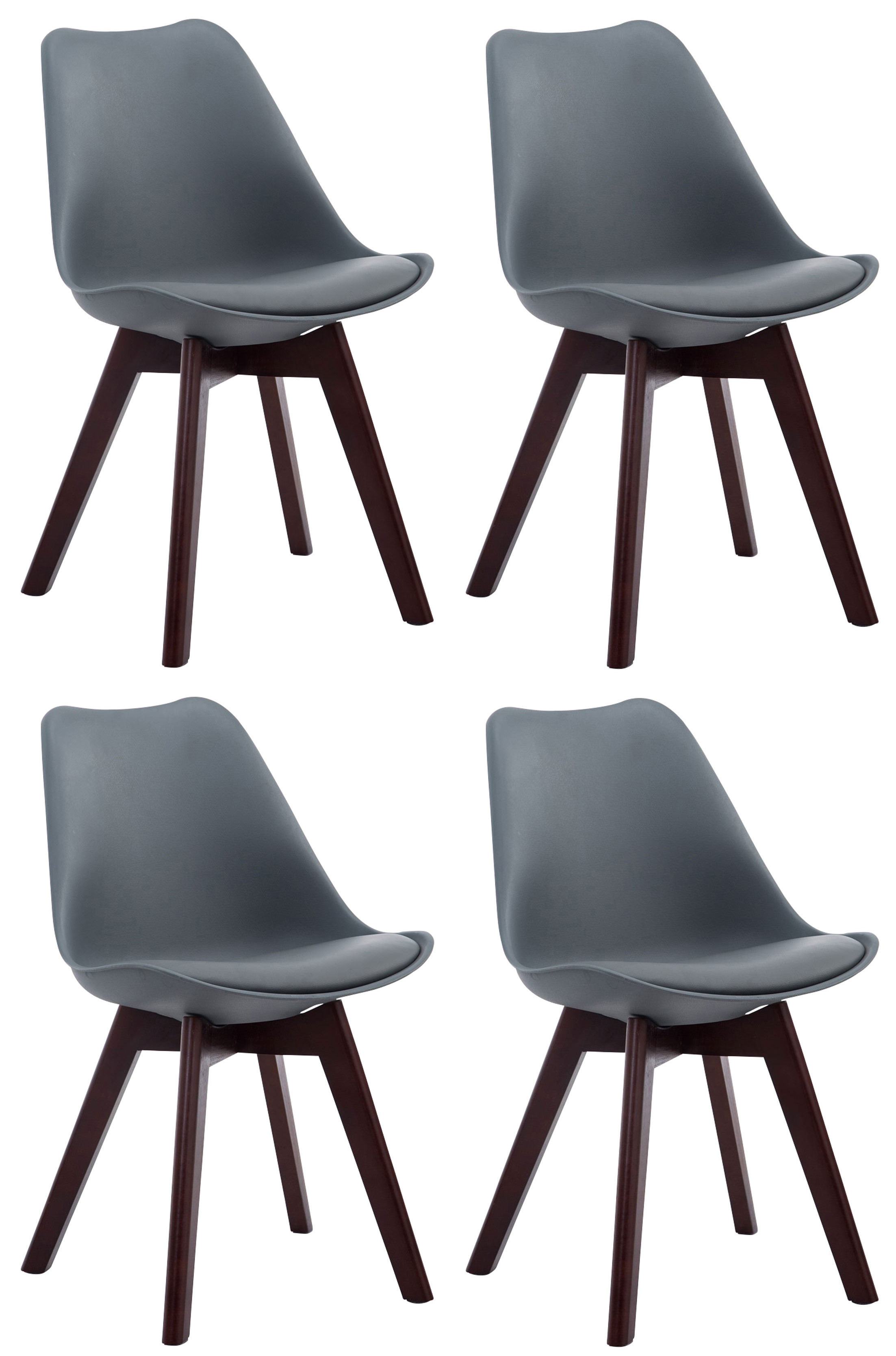 Lot de 4 chaises de salle à manger Borneo V2 en similicuir
