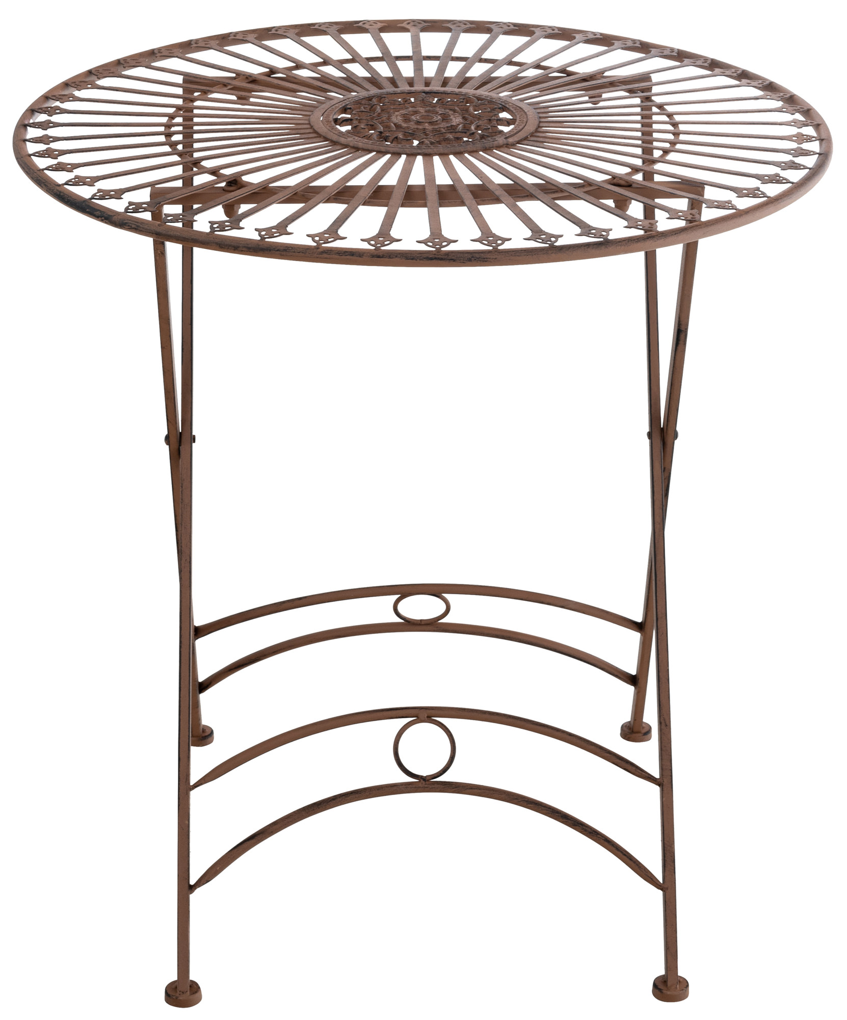 Table d'extérieur Tegal en Fer avec pieds croisés