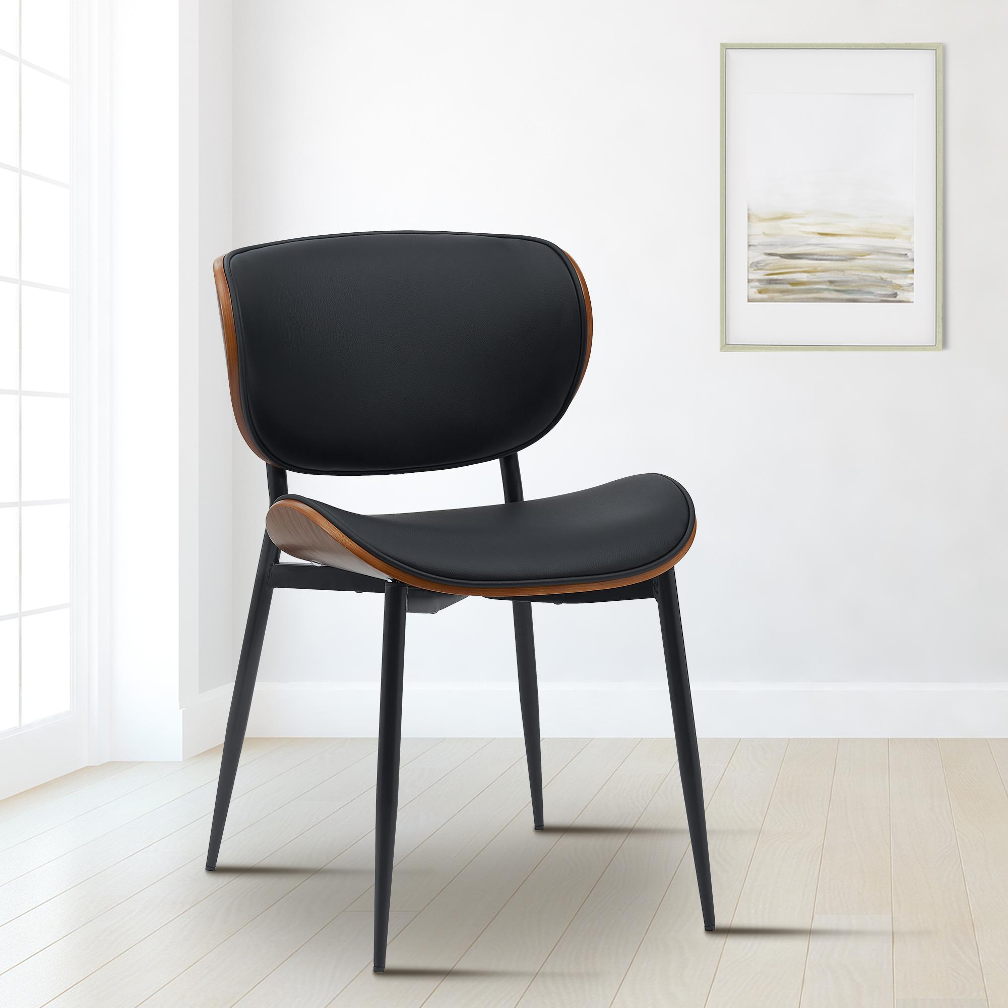 Lot de 2 chaises visiteurs Enid en similicuir ou en tissu