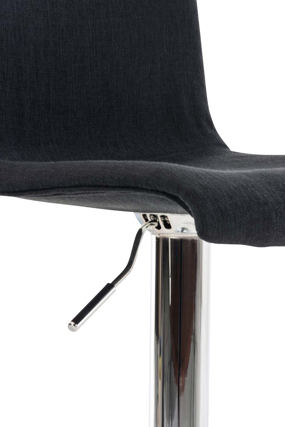 Lot 2 tabourets de bar Hover tissu hauteur réglable Piètement Métal chromé