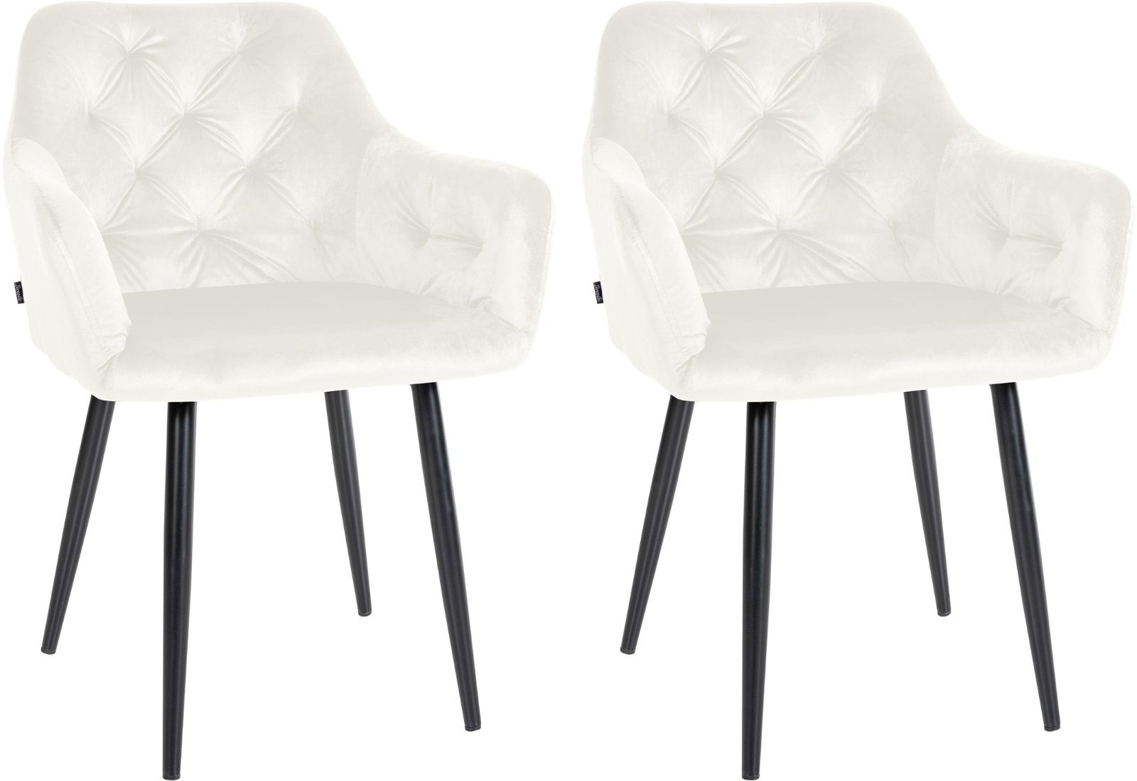 Lot de 2 chaises de salle à manger Stanley velours