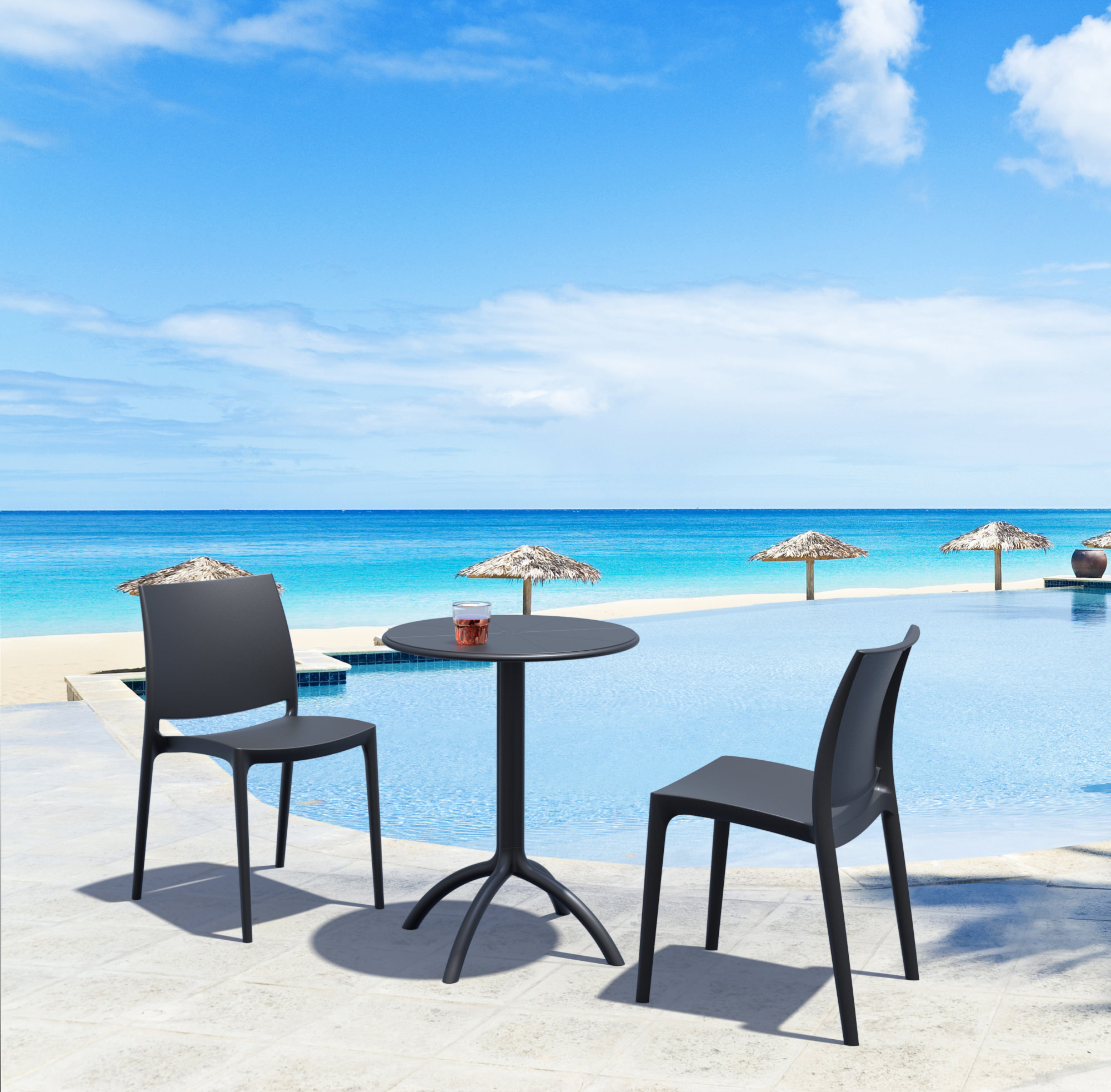 Chaise de jardin empilable Maya en plastique