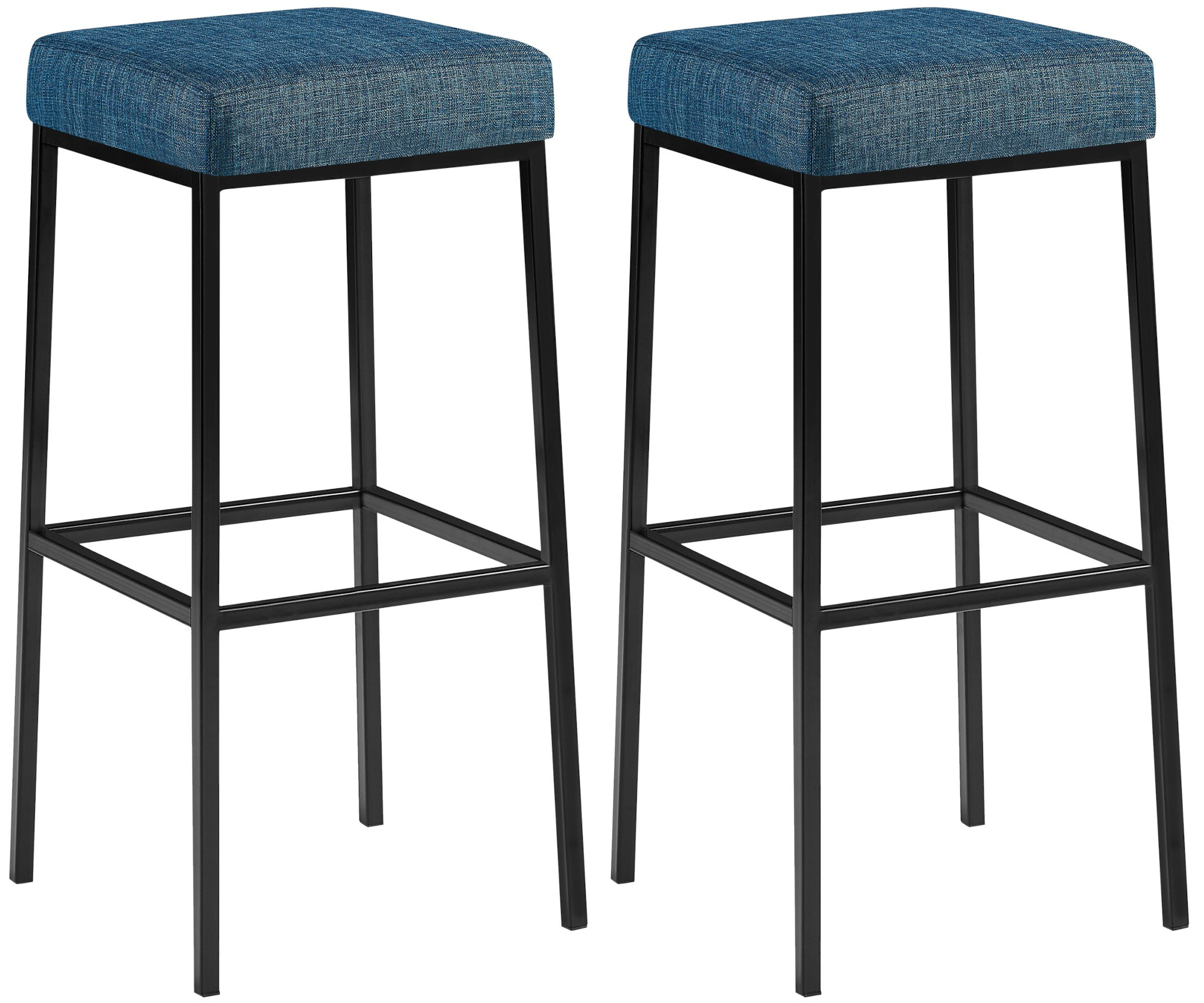 Lot de 2 tabourets de bar Montreal en tissu