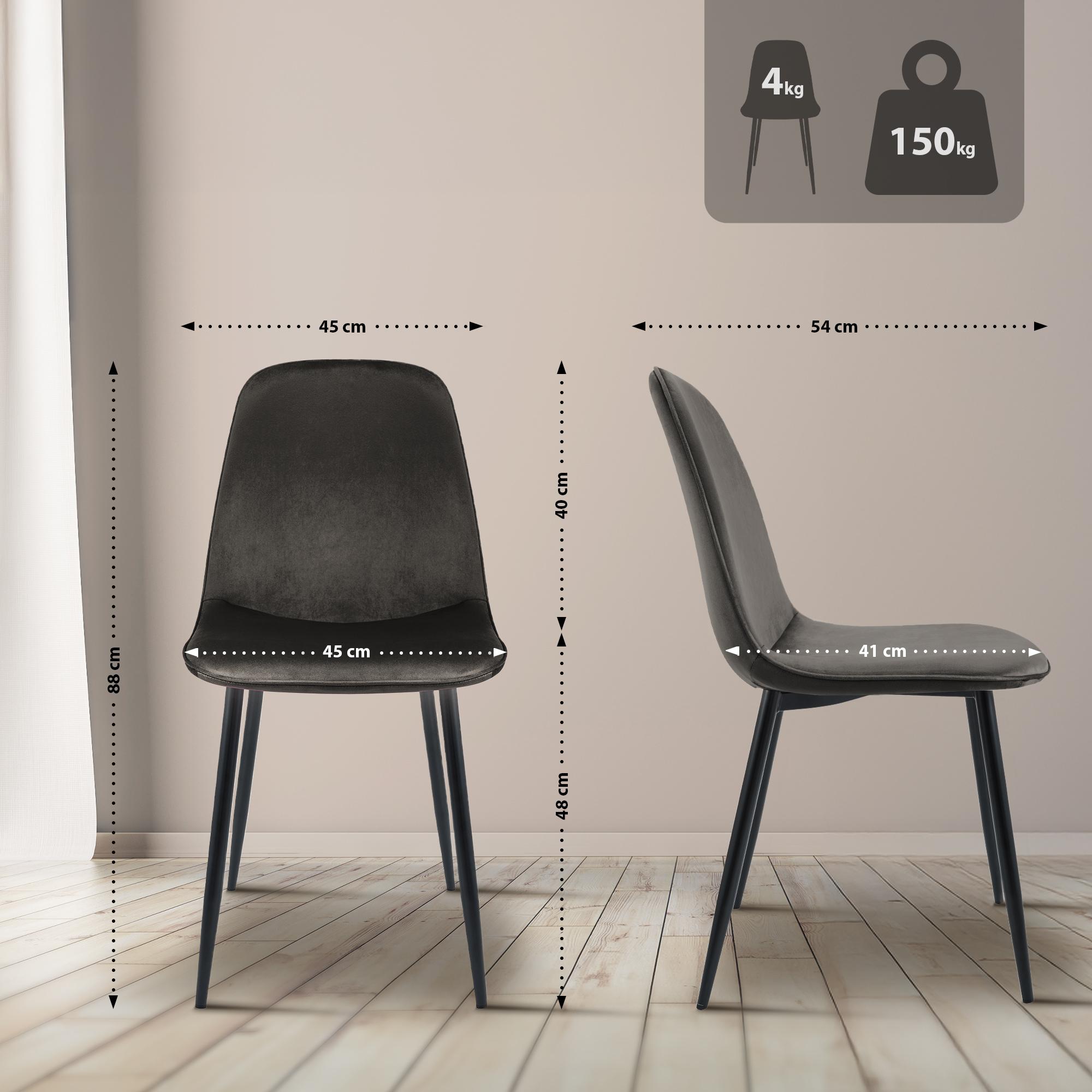 Lot de 2 chaises de salle à manger Maryam
