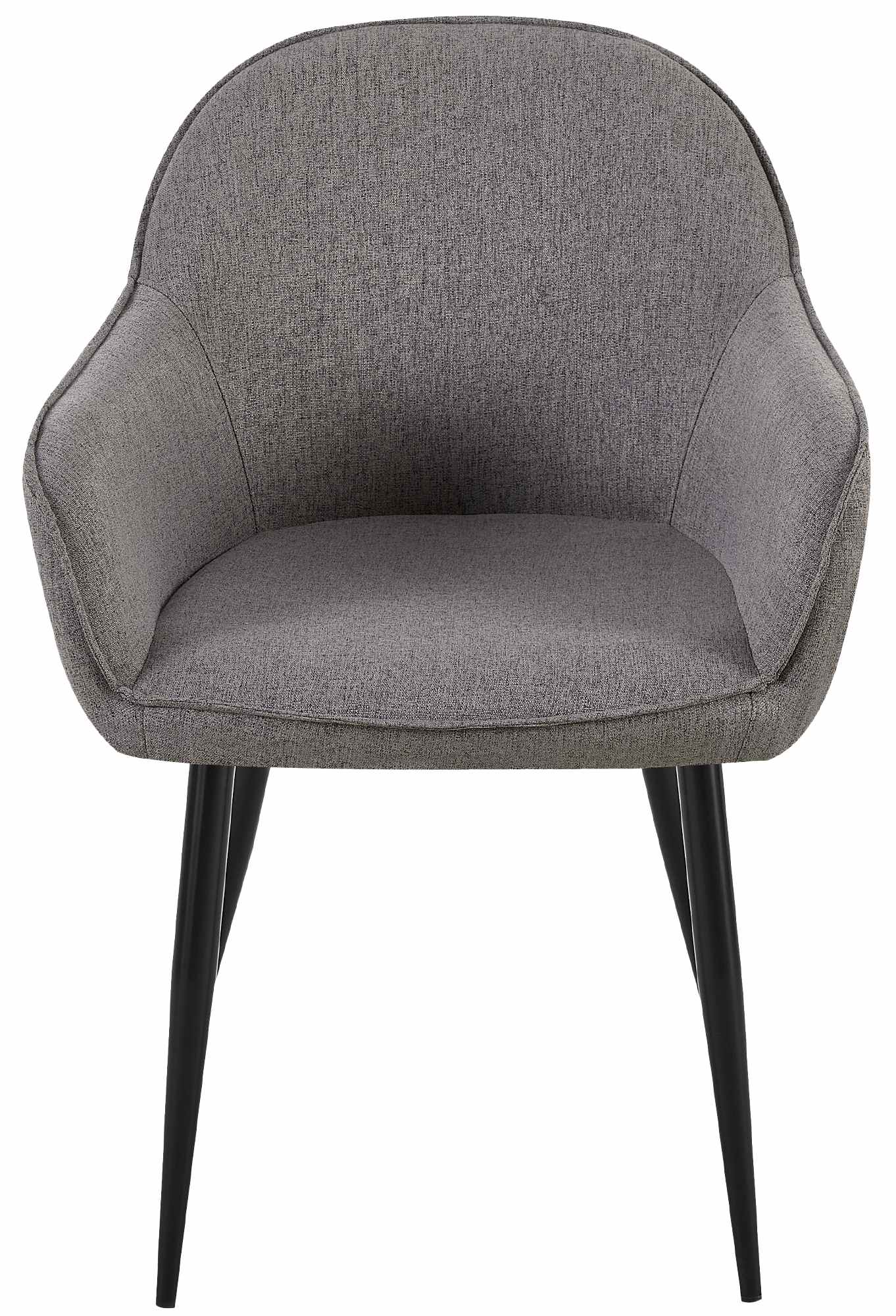 Chaise de salle à manger Boise en Tissu avec Piètement en Métal noir
