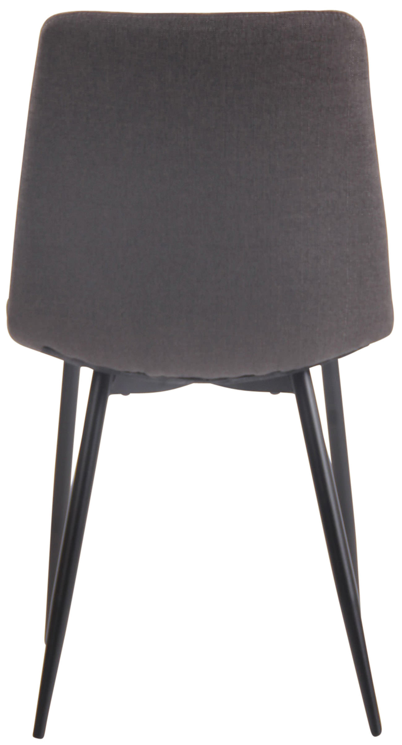 Chaise de salle à manger Telde en tissu avec Piètement en Métal noir mat