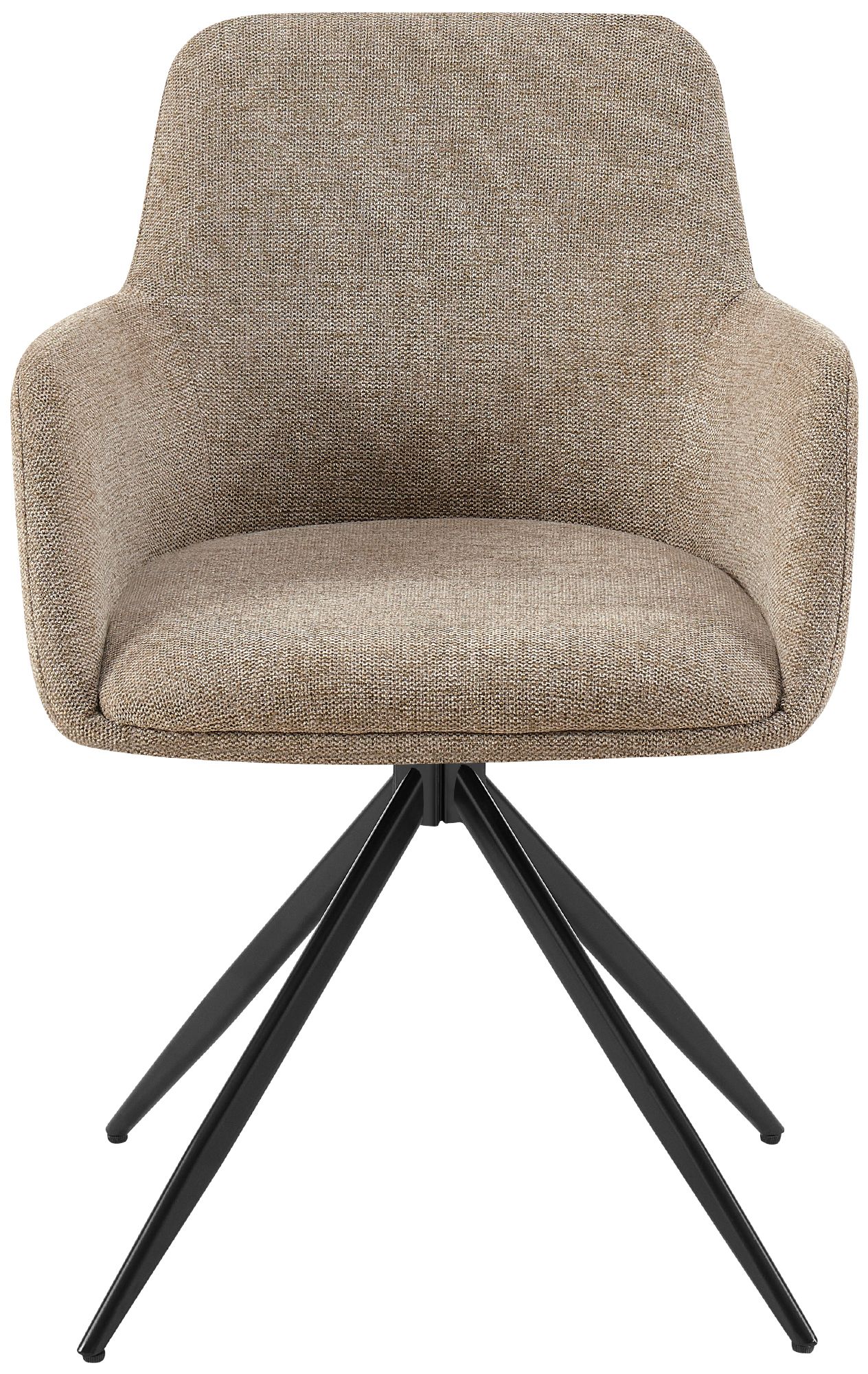 Lot de 2 chaises de salle a manger Olema en tissu