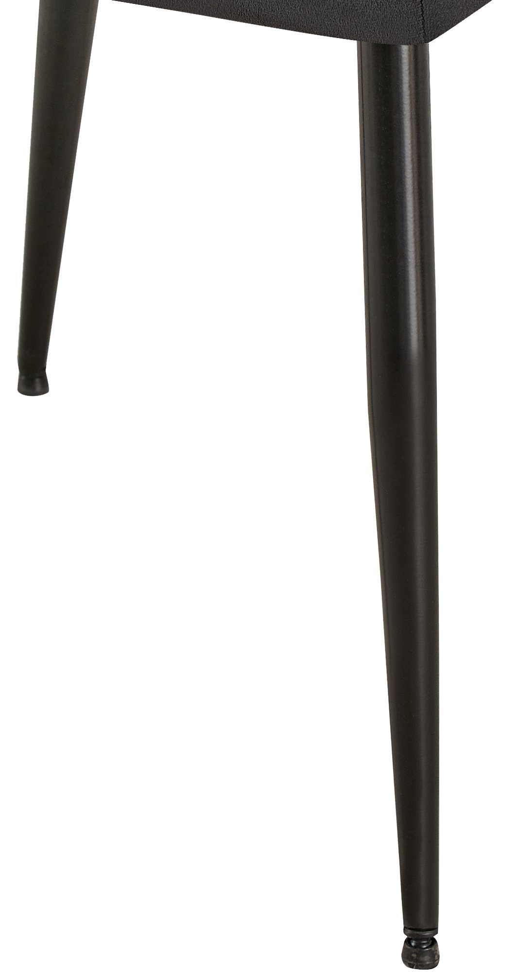 Lot de 4 Chaises de salle à manger Emia en Velours avec Piètement en Métal noir