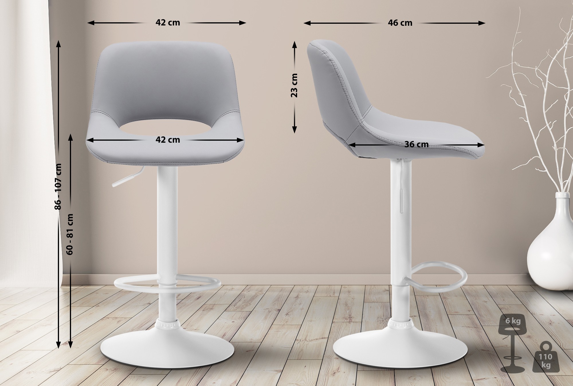 Tabouret de bar Camden similicuir