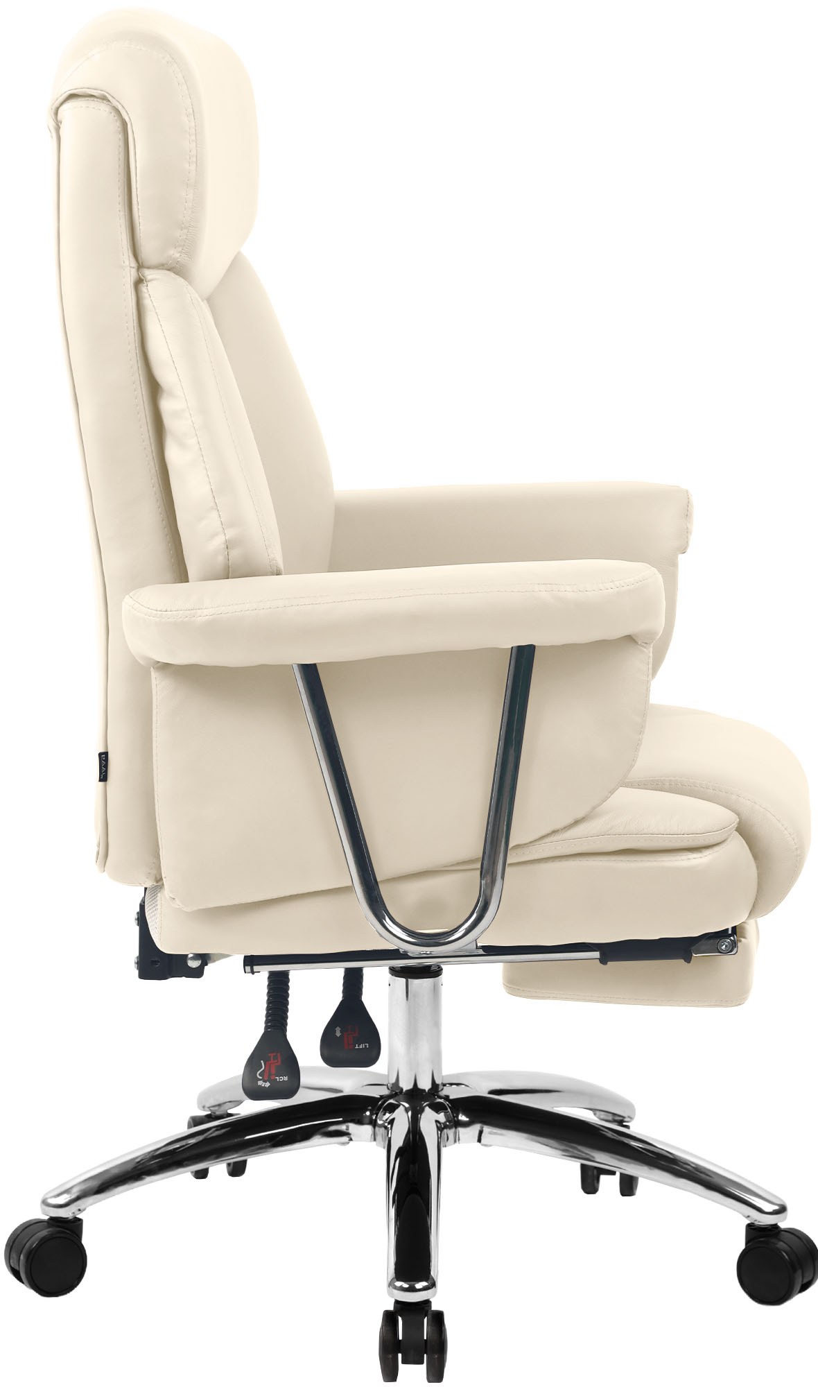 Chaise de bureau Dahra en cuir véritable