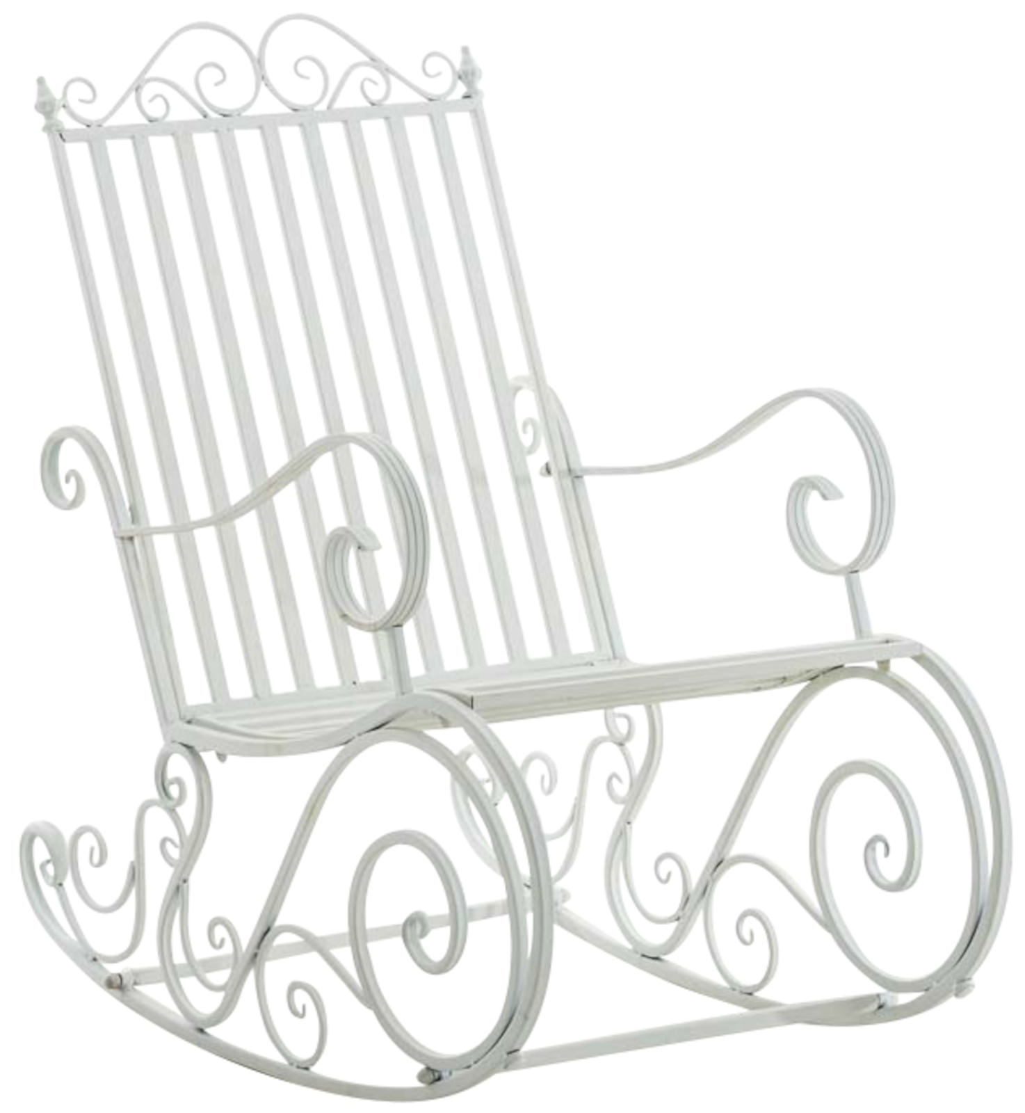 Lot de 2 Fauteuils à bascule d'extérieur Smilla en fer forgé