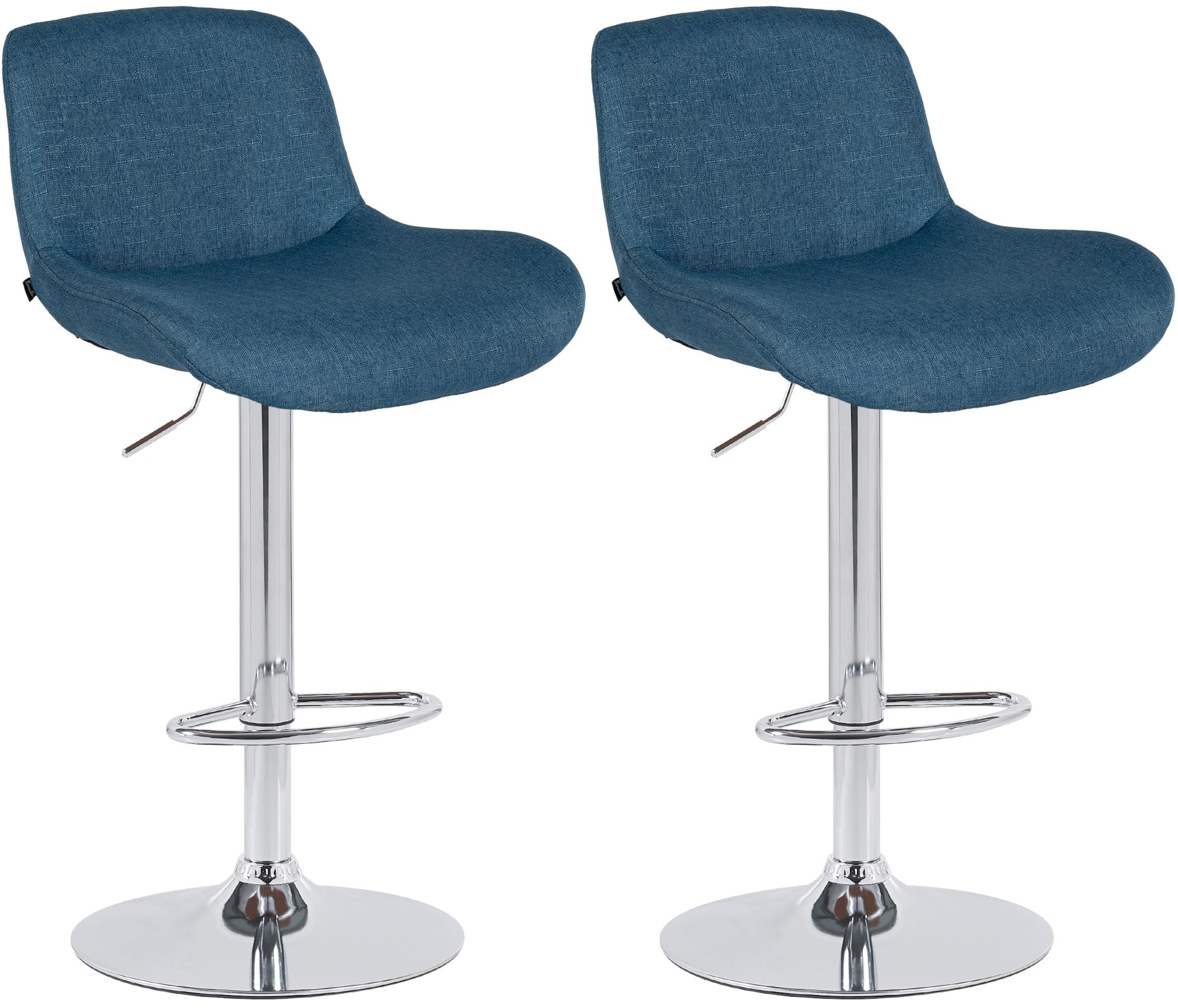 Lot de 2 tabourets de bar Solon chromés