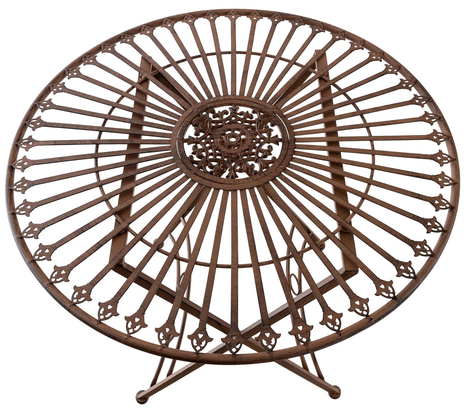 Table d'extérieur Tegal en Fer avec pieds croisés