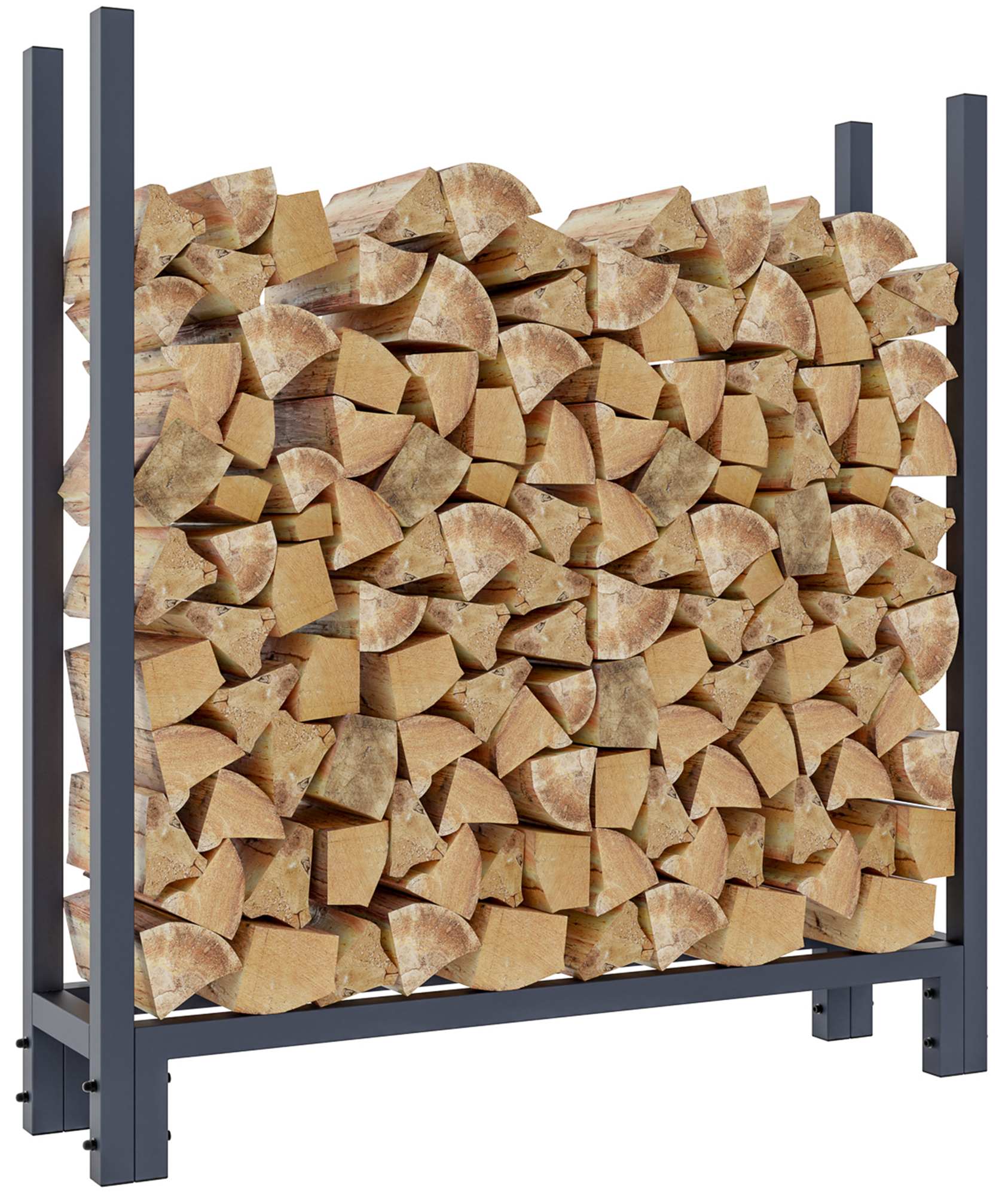 Support pour bois de cheminée Martin avec bâche de protection