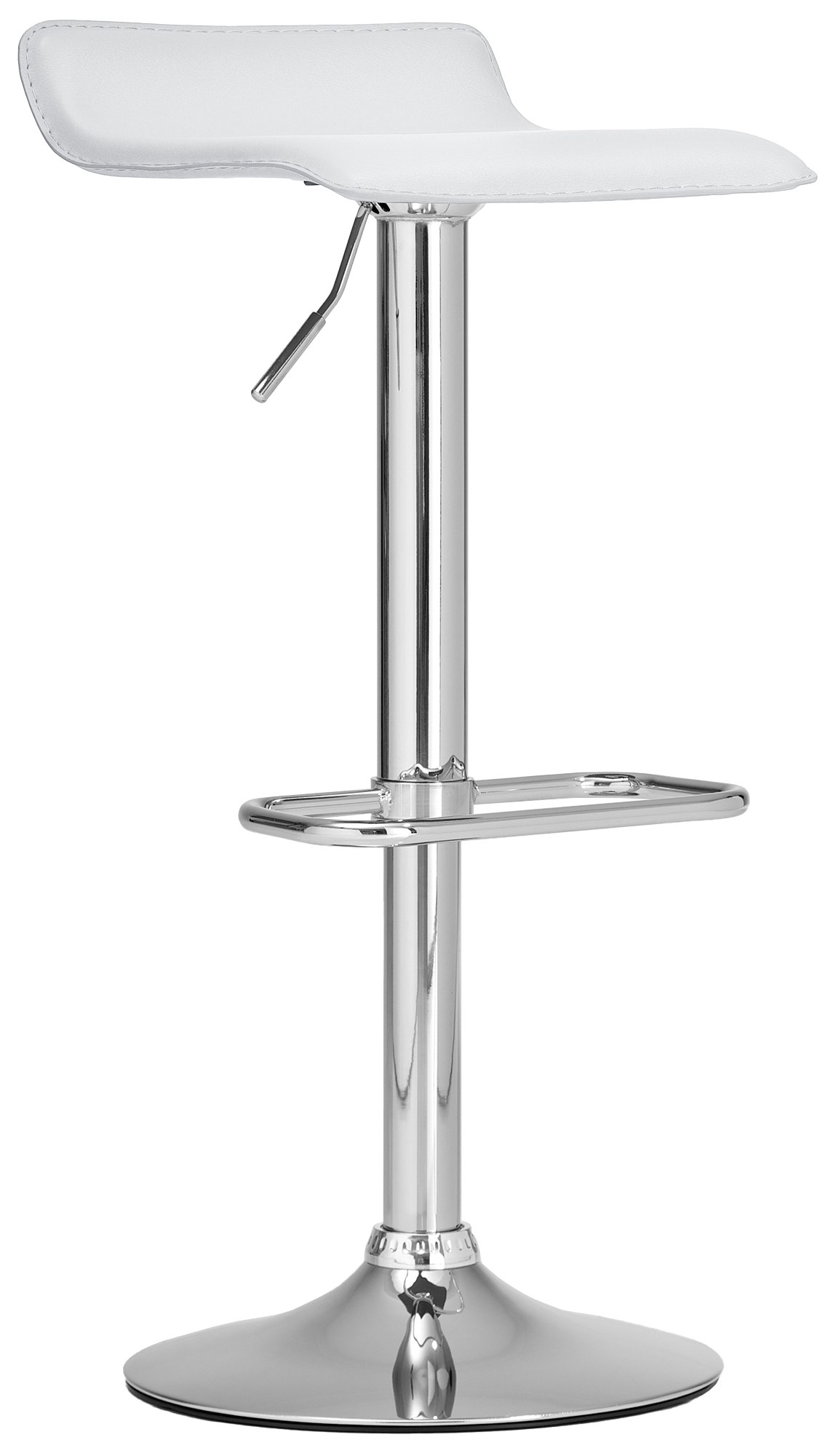 Tabouret de bar Dyn en similicuir avec pied en métal