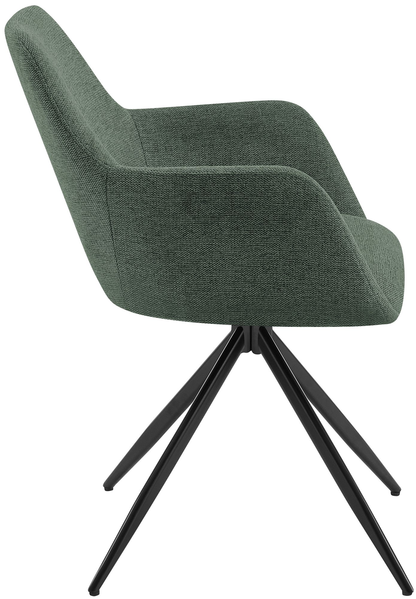 Lot de 2 chaises de salle a manger Olema en tissu