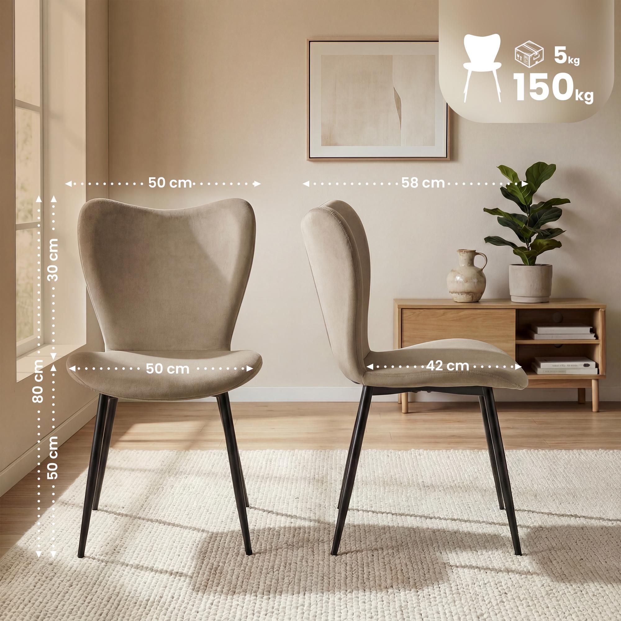 Lot de 2 Chaises de Salle a Manger Maika
