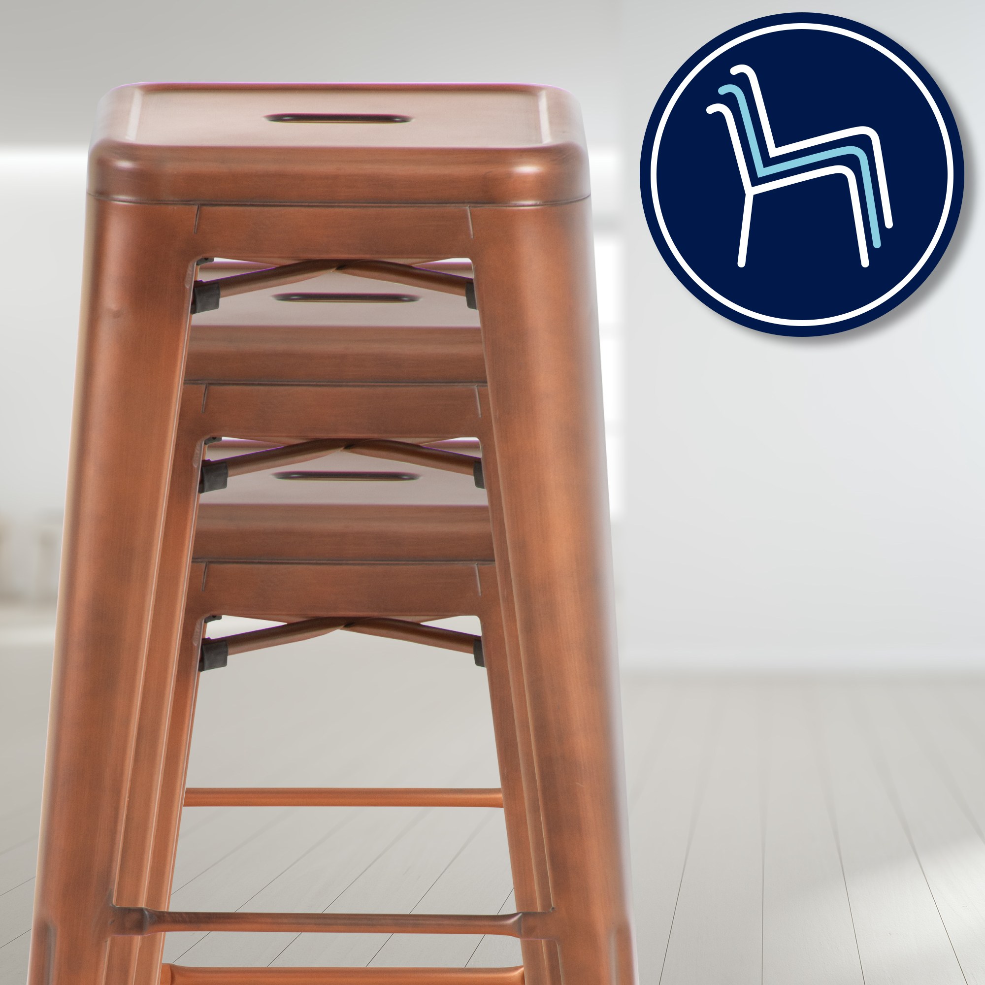 Lot de 2 tabourets de bar Joshua