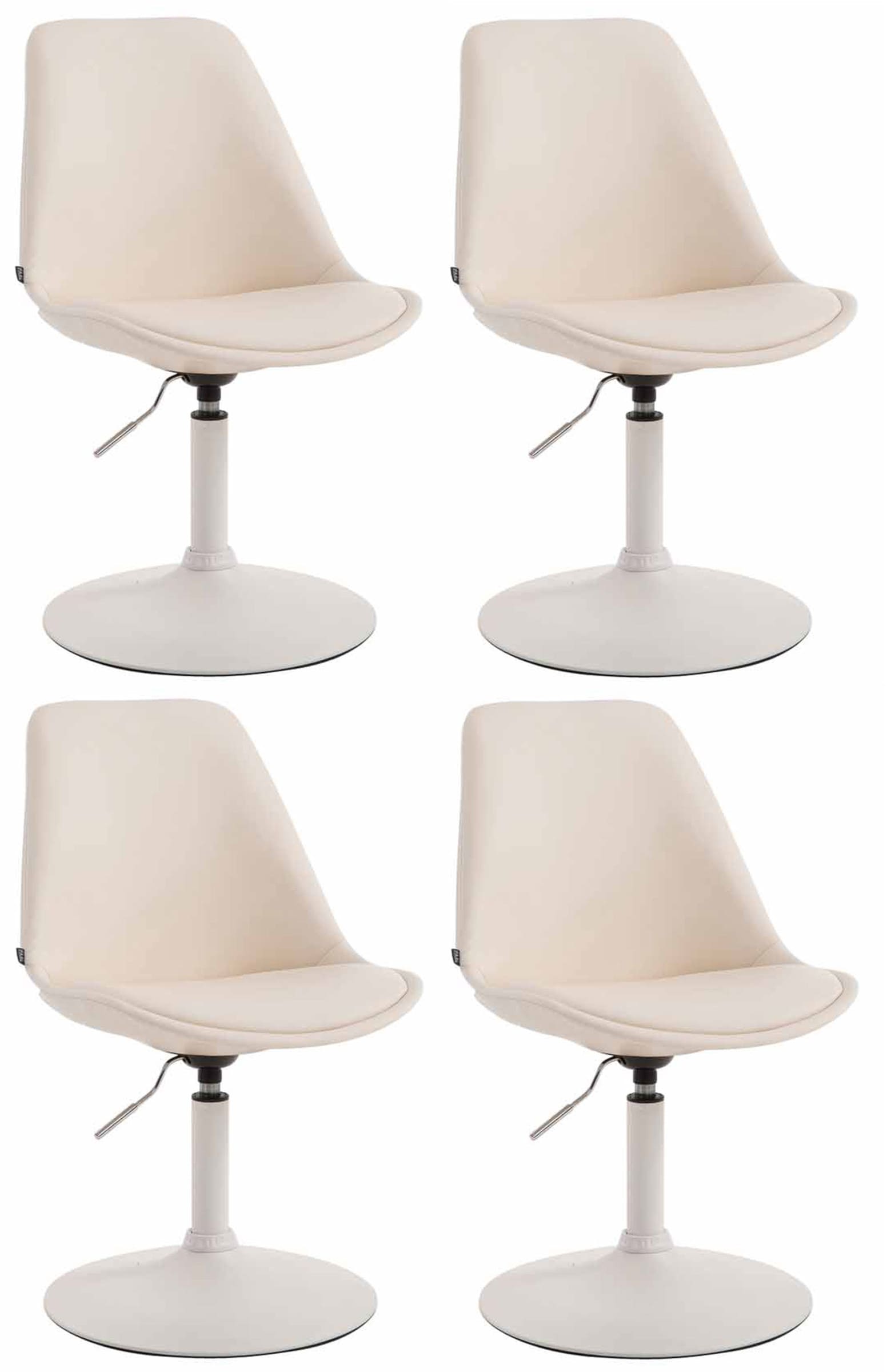 Lot de 4 Chaises de salle à manger Maverick similicuir avec pied trompette