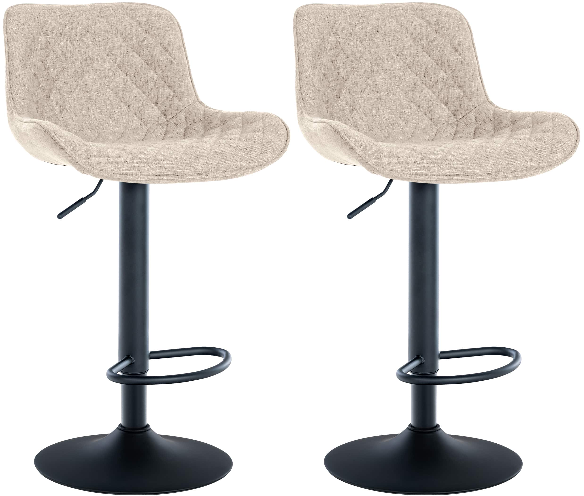 Lot de 2 Tabourets de bar Minosa réglables et pivotants