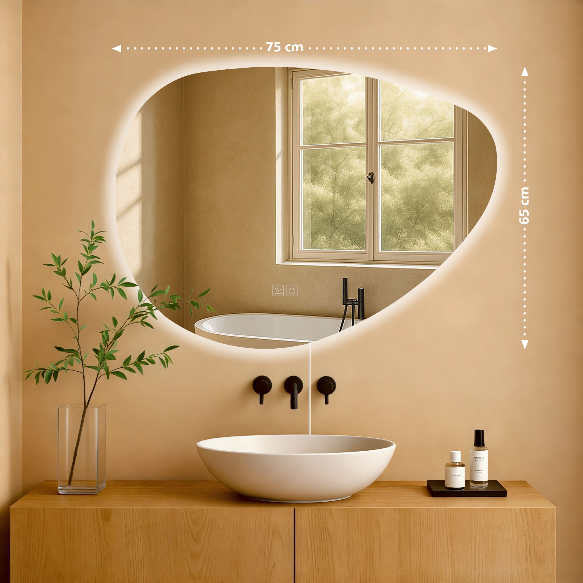 Miroir de salle de bain Almafie