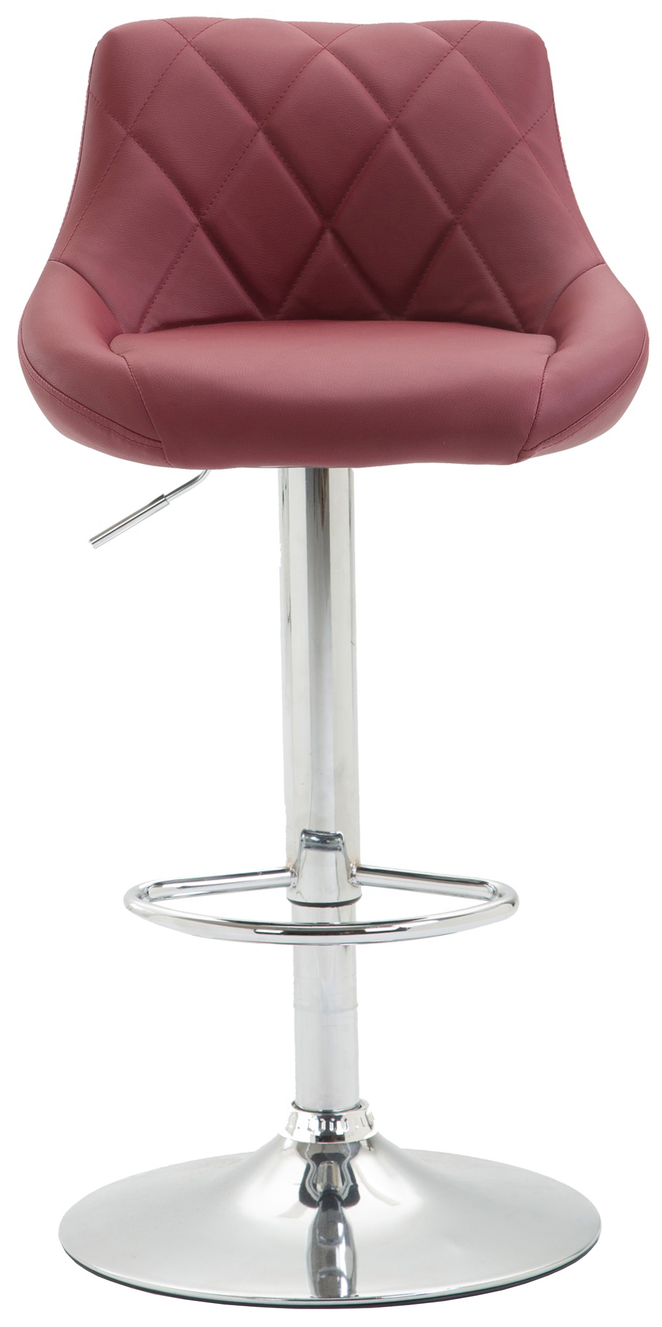 Tabouret de bar Lazio en similicuir avec pied en métal