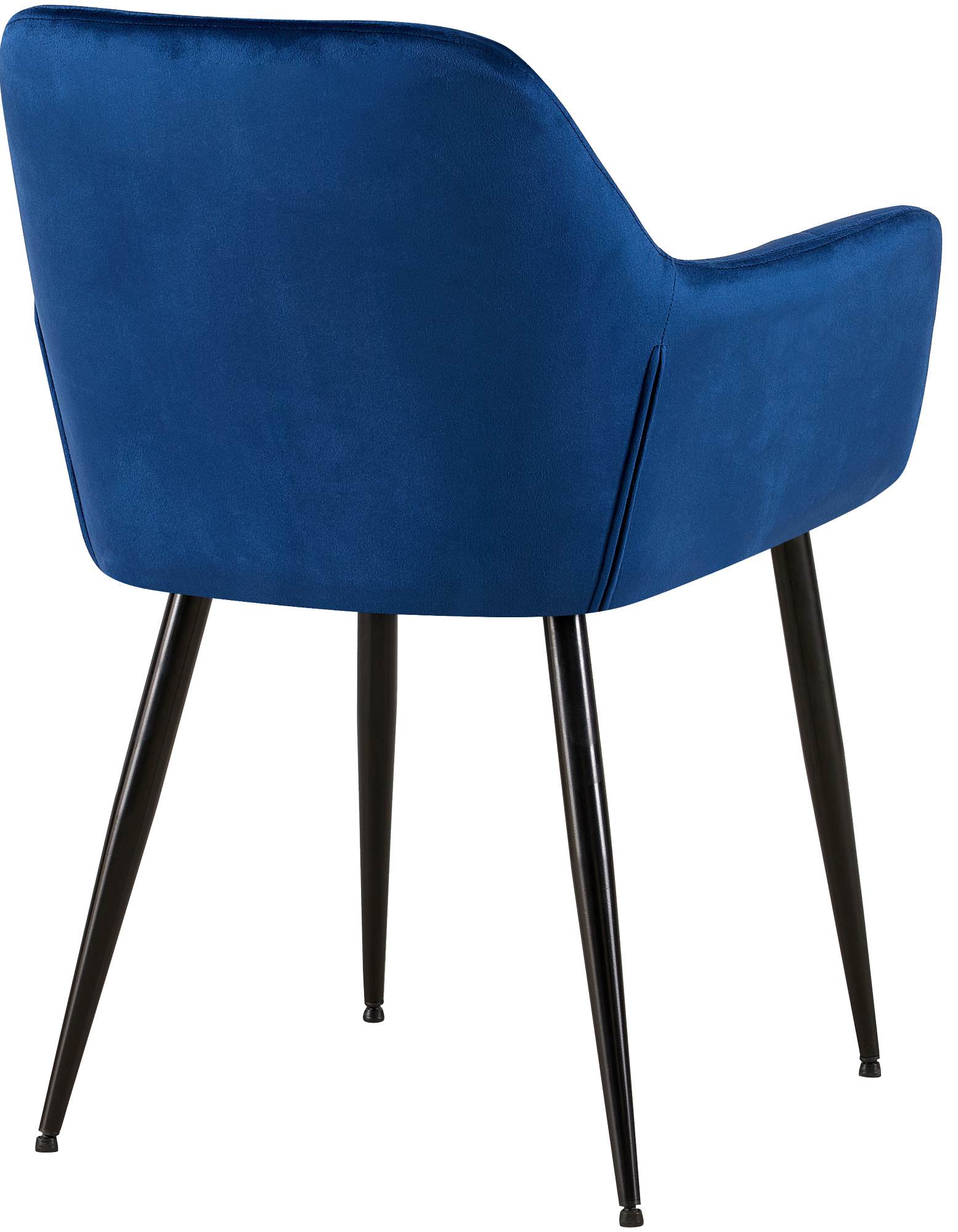 Lot de 2 chaises de salle à manger Emia velours