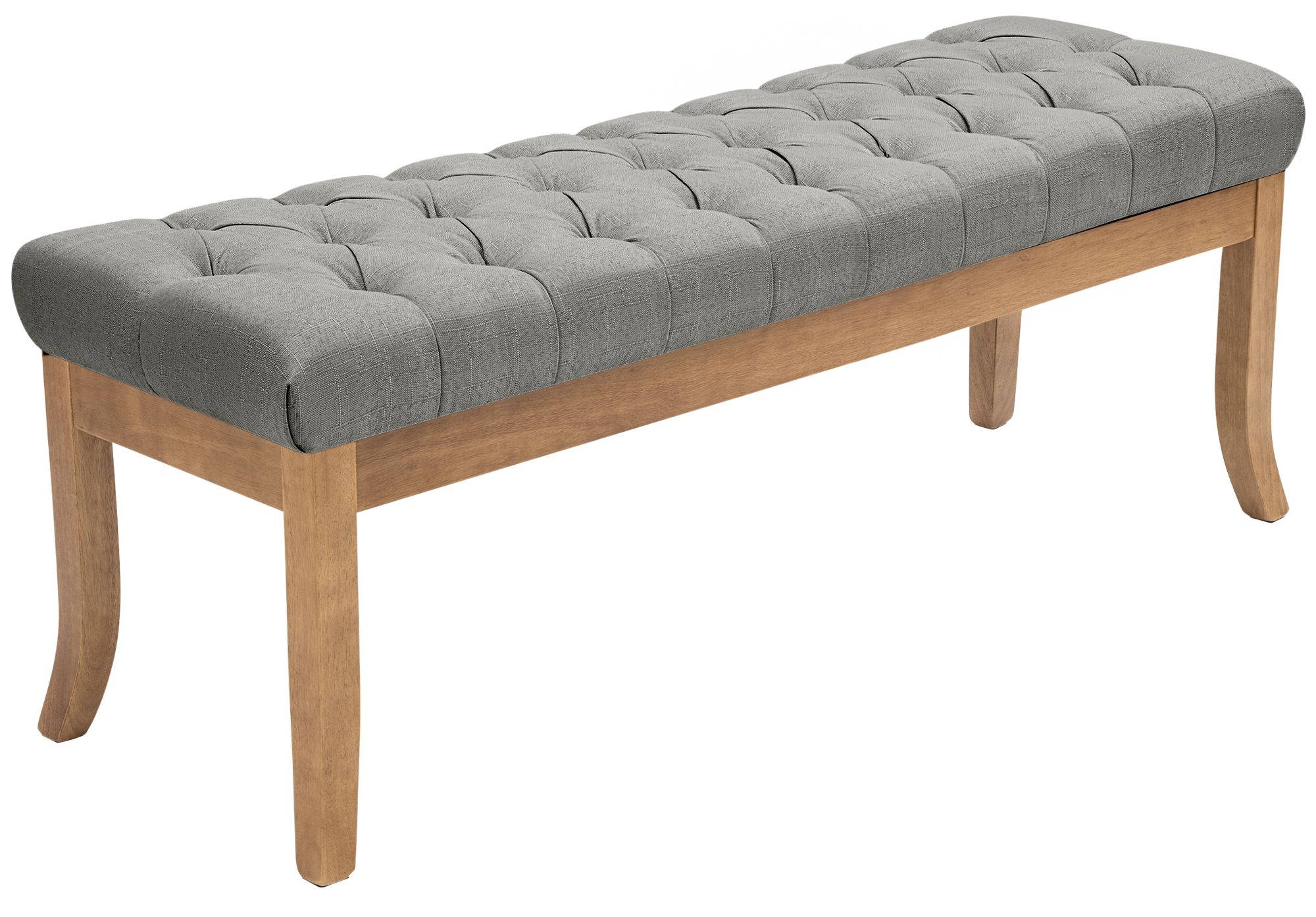 Banquette Ramses en tissu avec piètement en bois clair
