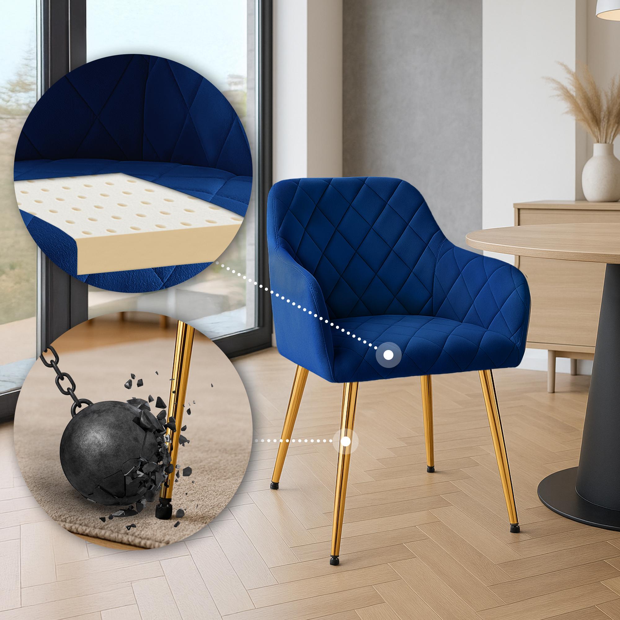 Chaise de salle à manger Monett Velours