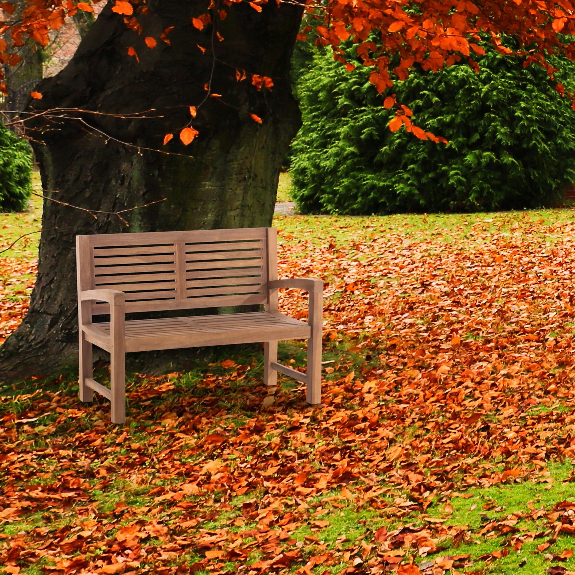 Banc d'extérieur Halden en bois de teck