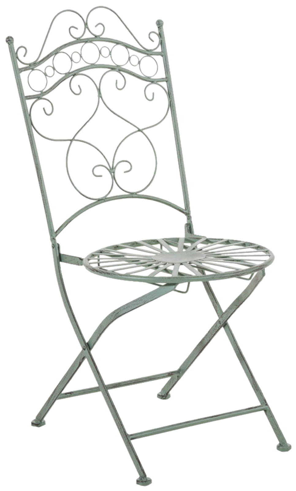 Lot de 2 Chaises de jardin pliables Indra en fer forgé