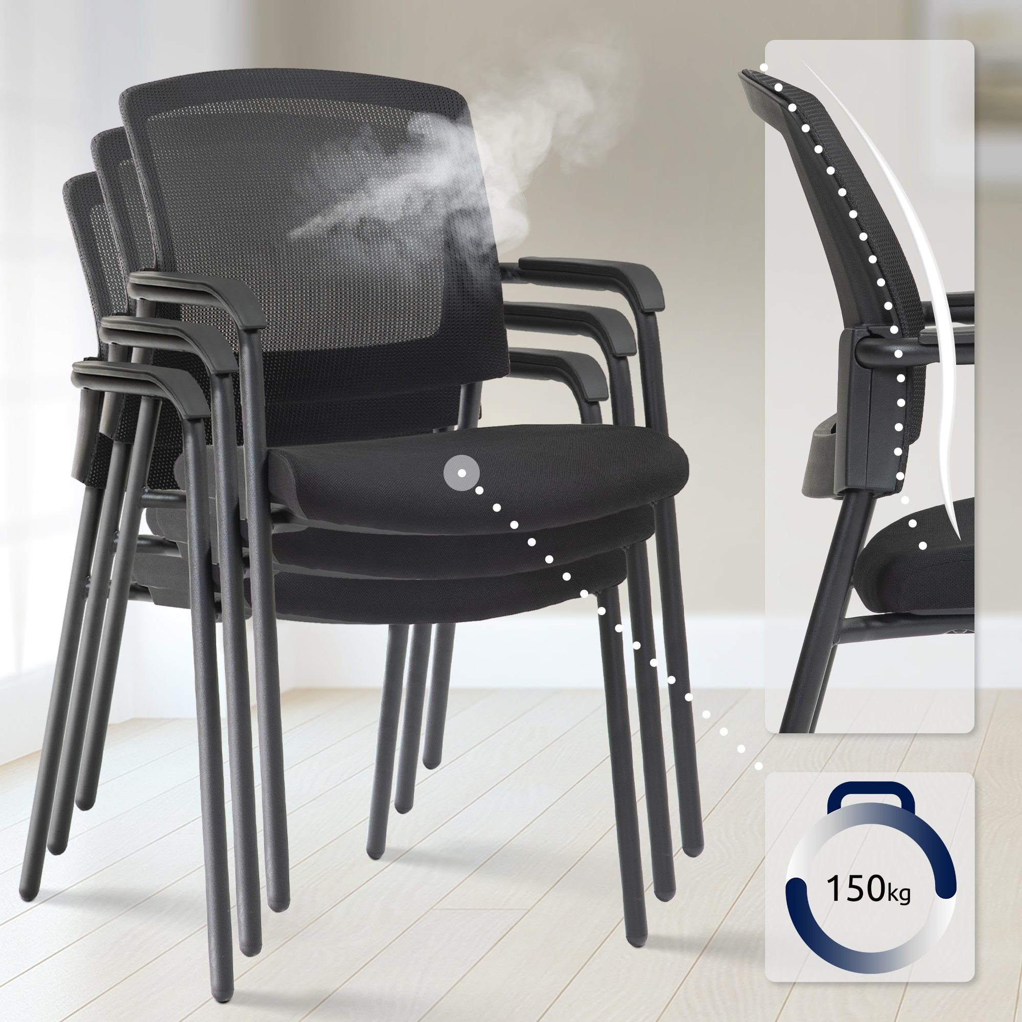 Ensemble de 2 chaises de conférence Volga