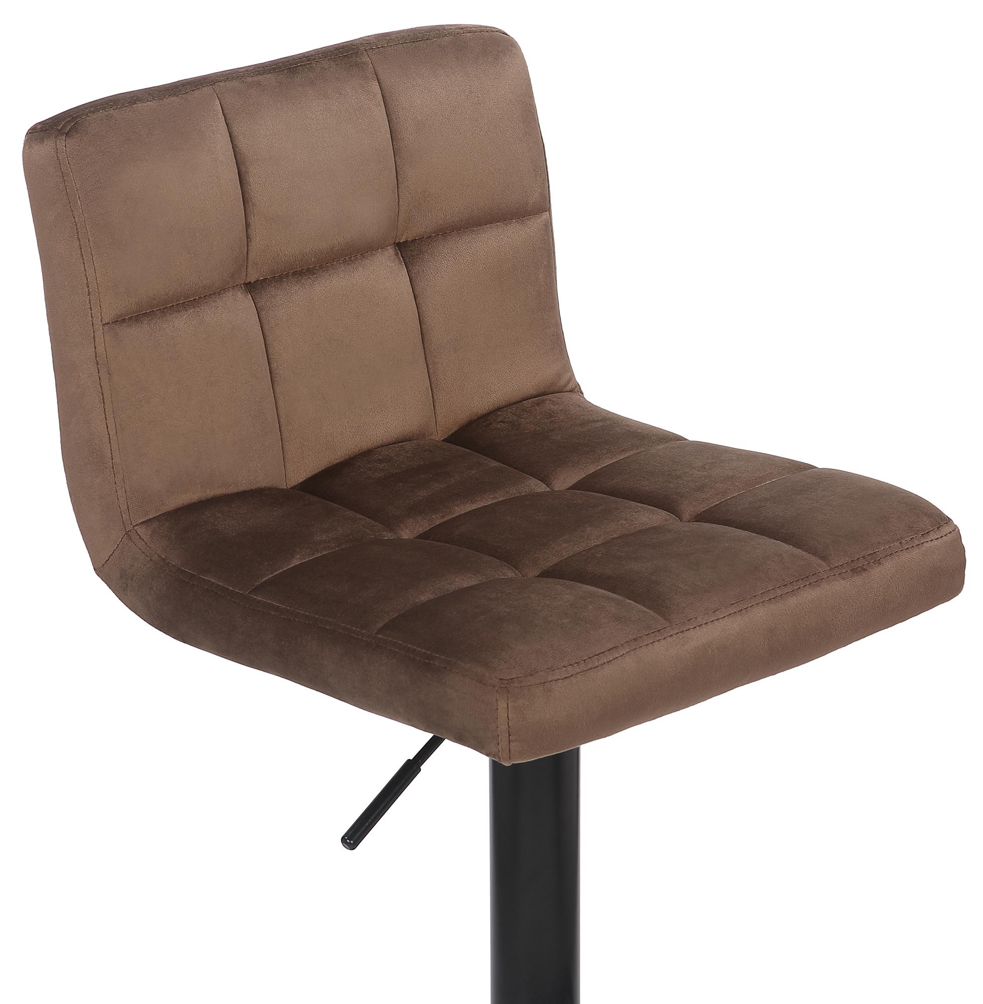 Lot de 4 tabourets de bar Feni velours