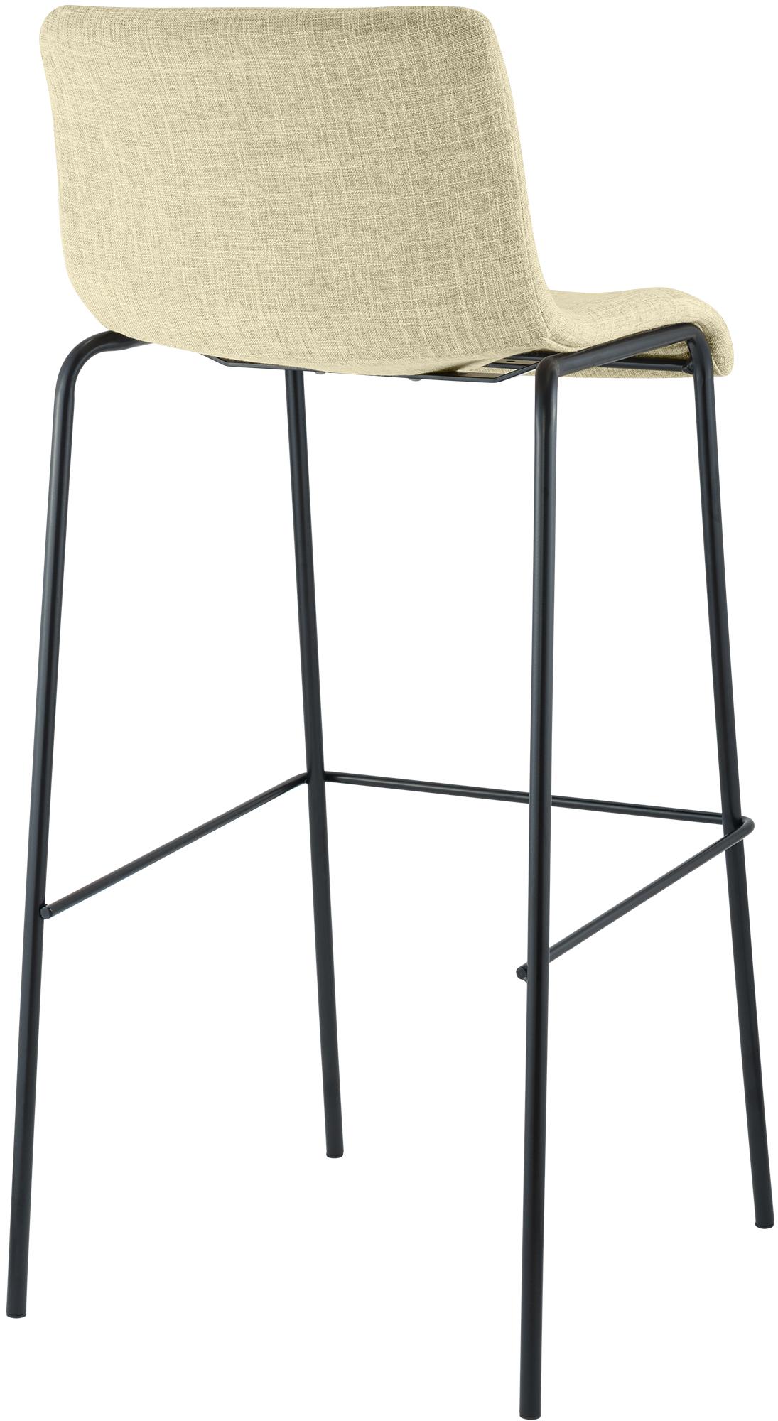 Tabouret de bar Hover en tissu avec pied a 4 branches
