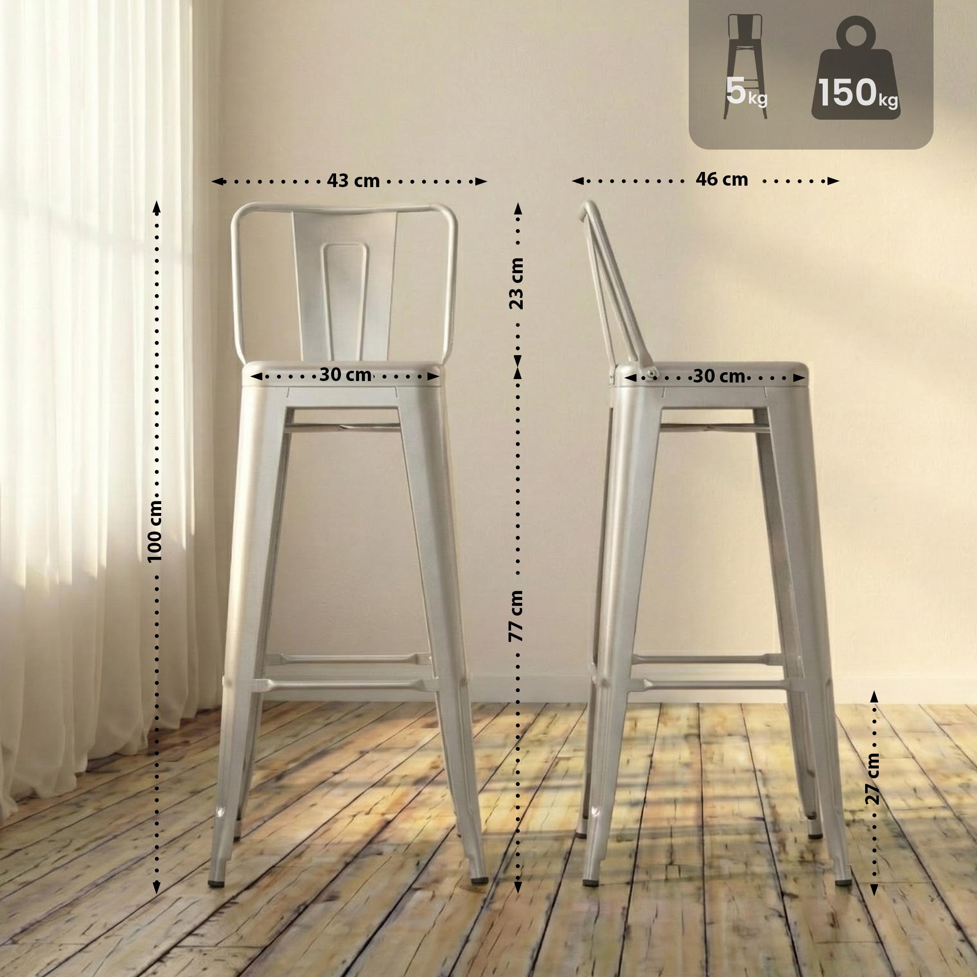 Lot de 2 Tabourets de Bar Mason