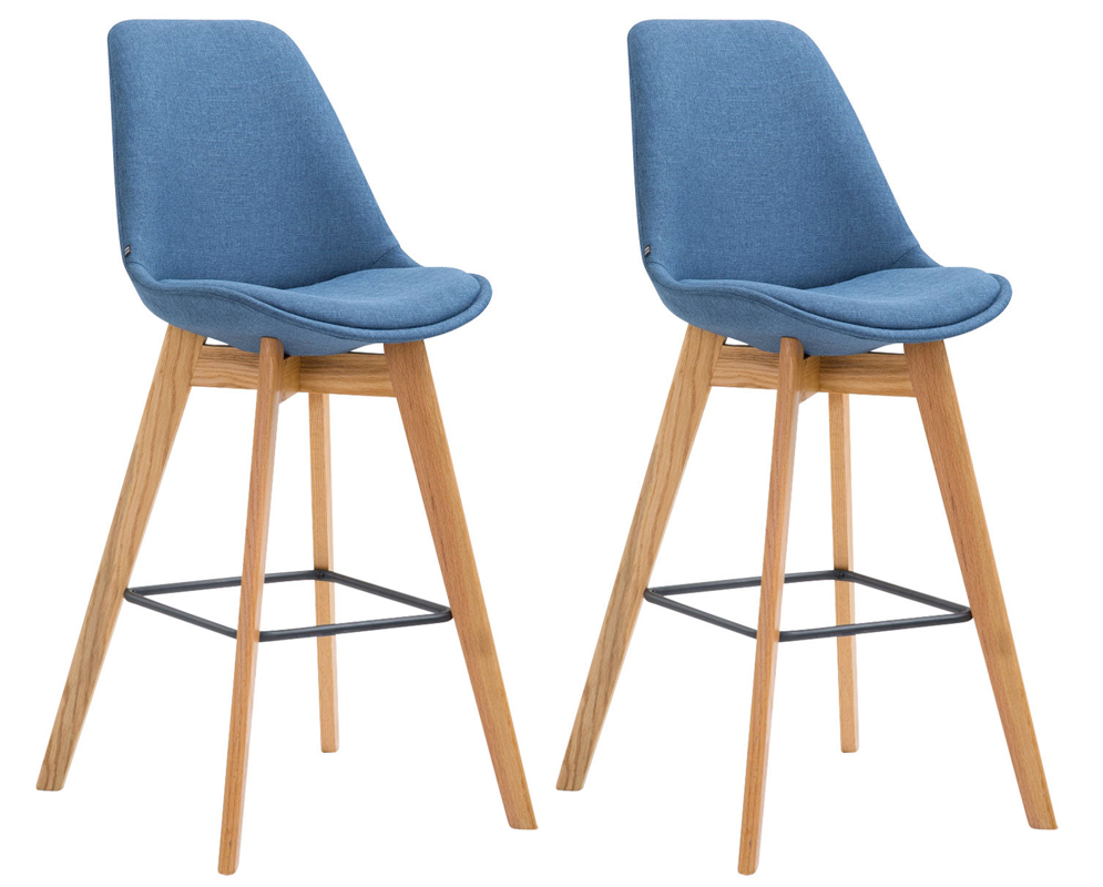 Lot de 2 tabourets de bar Metz en tissu