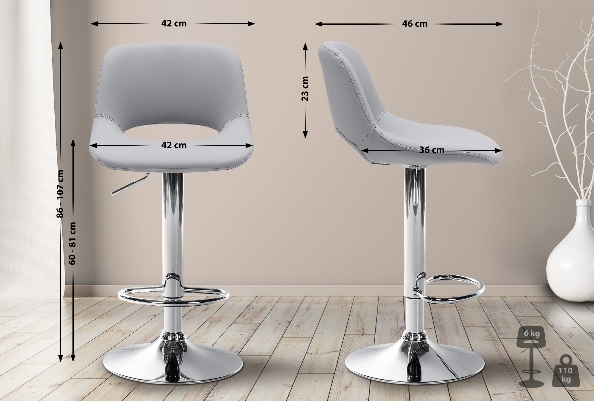 Tabouret de bar Camden similicuir