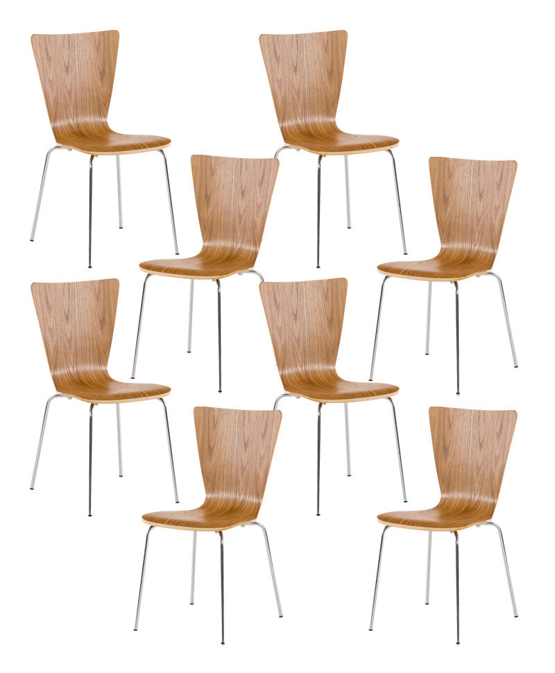 Lot de 8 chaises empilables Aaron