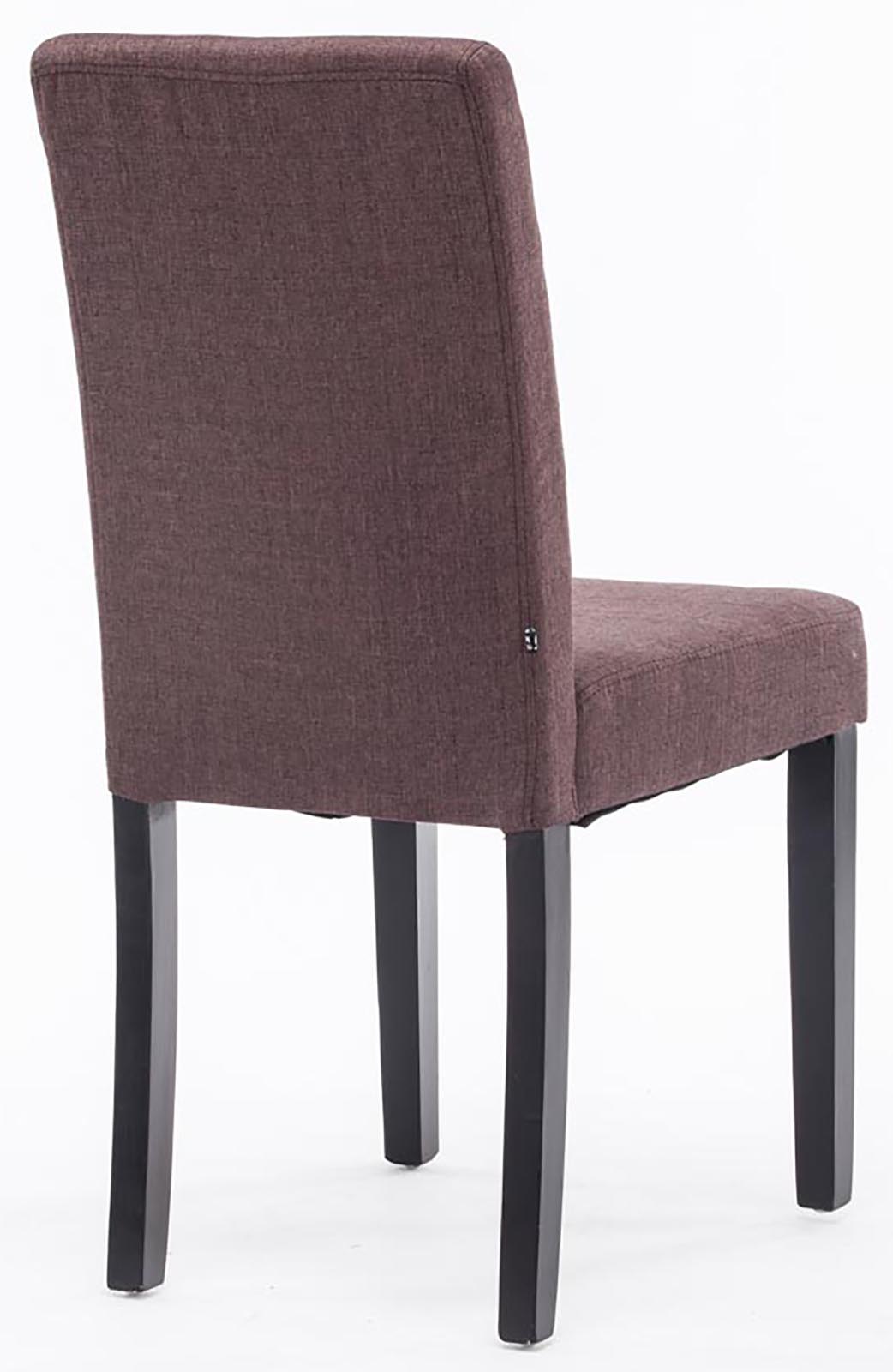 Lot de 6 Chaises de salle à manger Ina Tissu avec pieds en Bois
