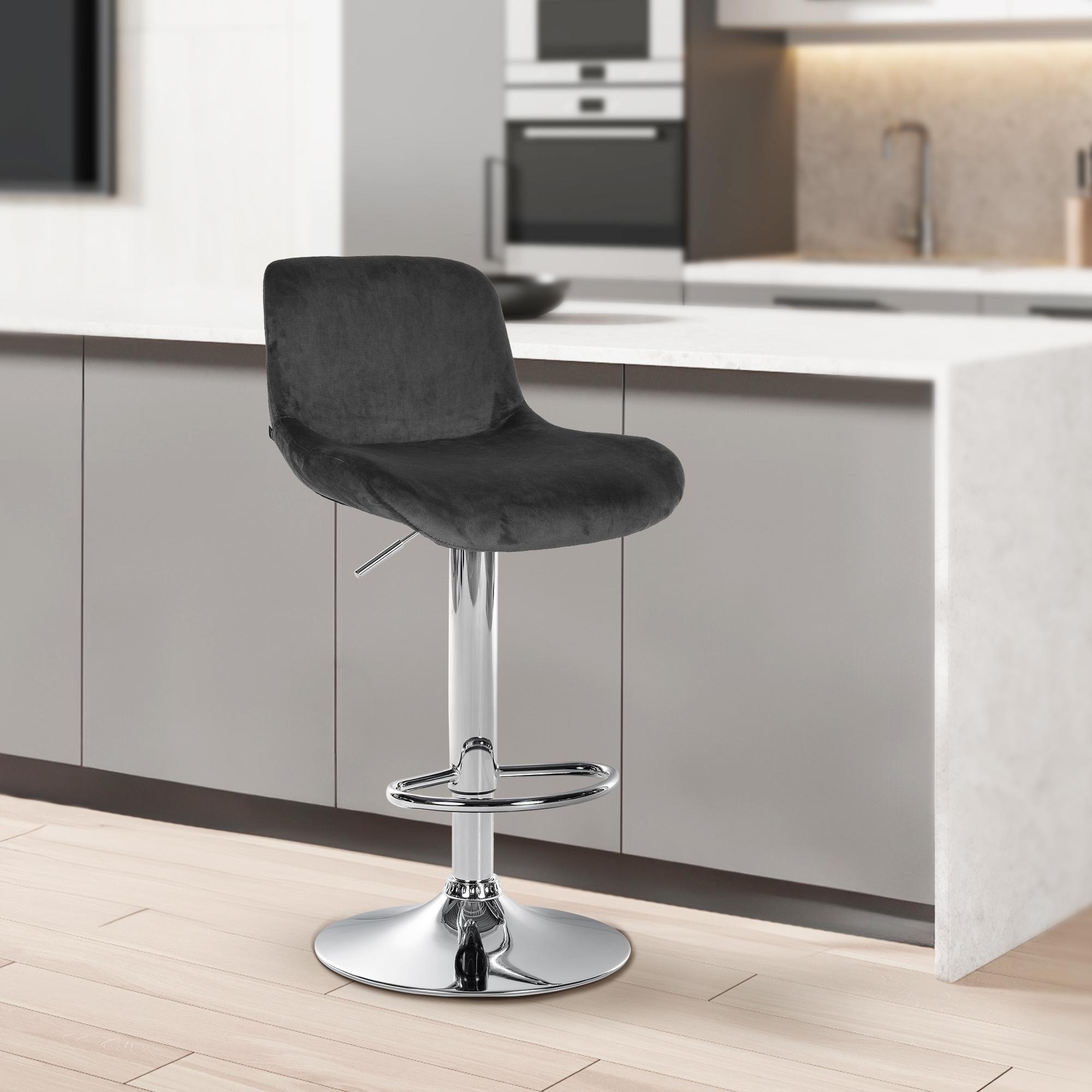 Lot de 2 tabourets de bar Solon chromés