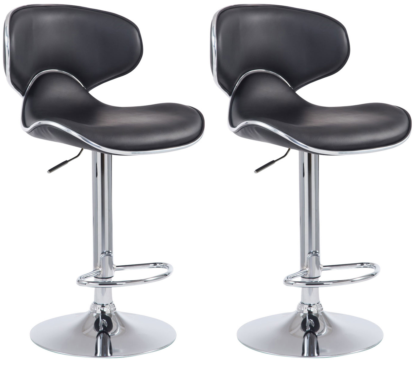 Lot de 2 tabourets de bar Las Vegas V2 similicuir