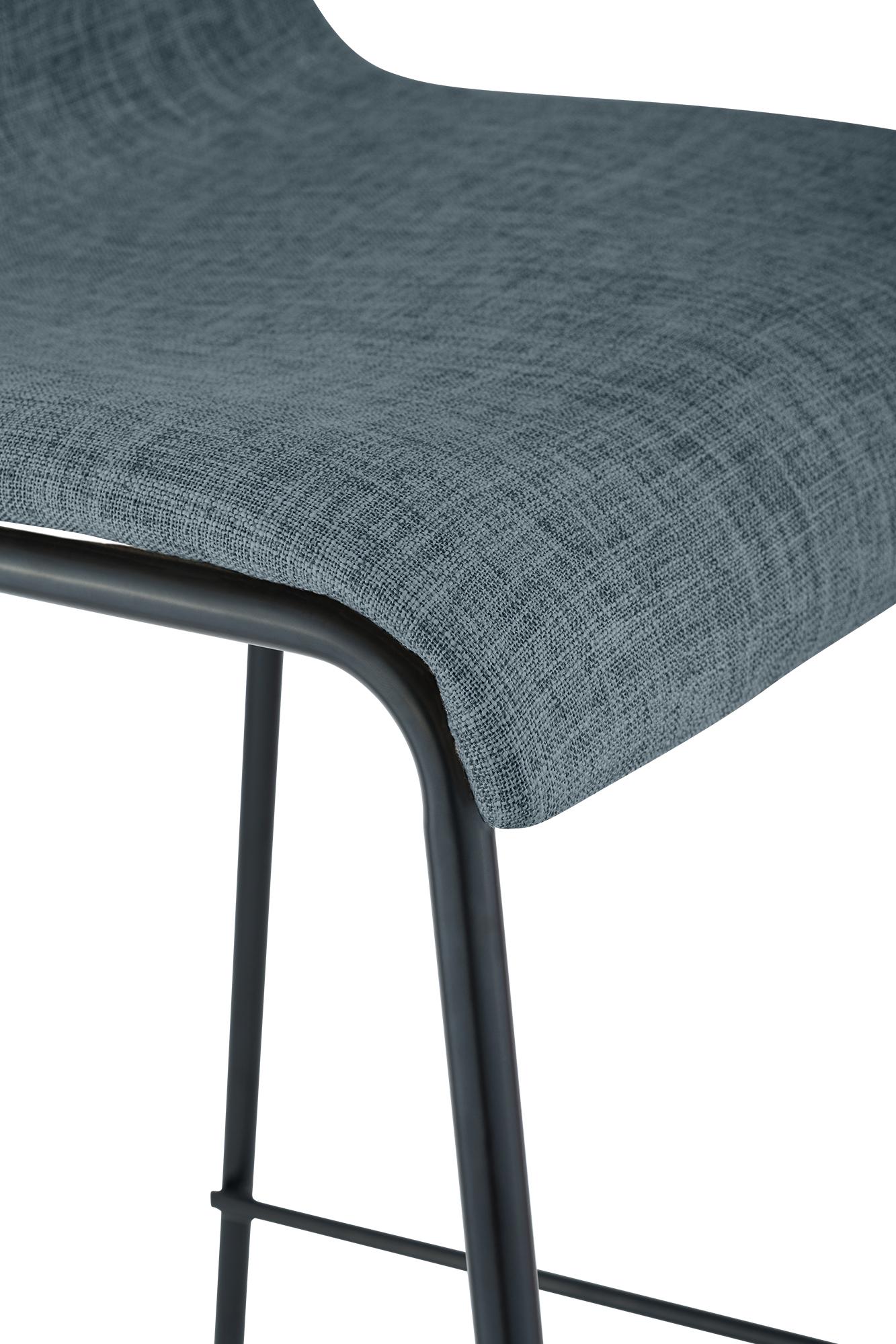Tabouret de bar Hover en tissu avec pied a 4 branches