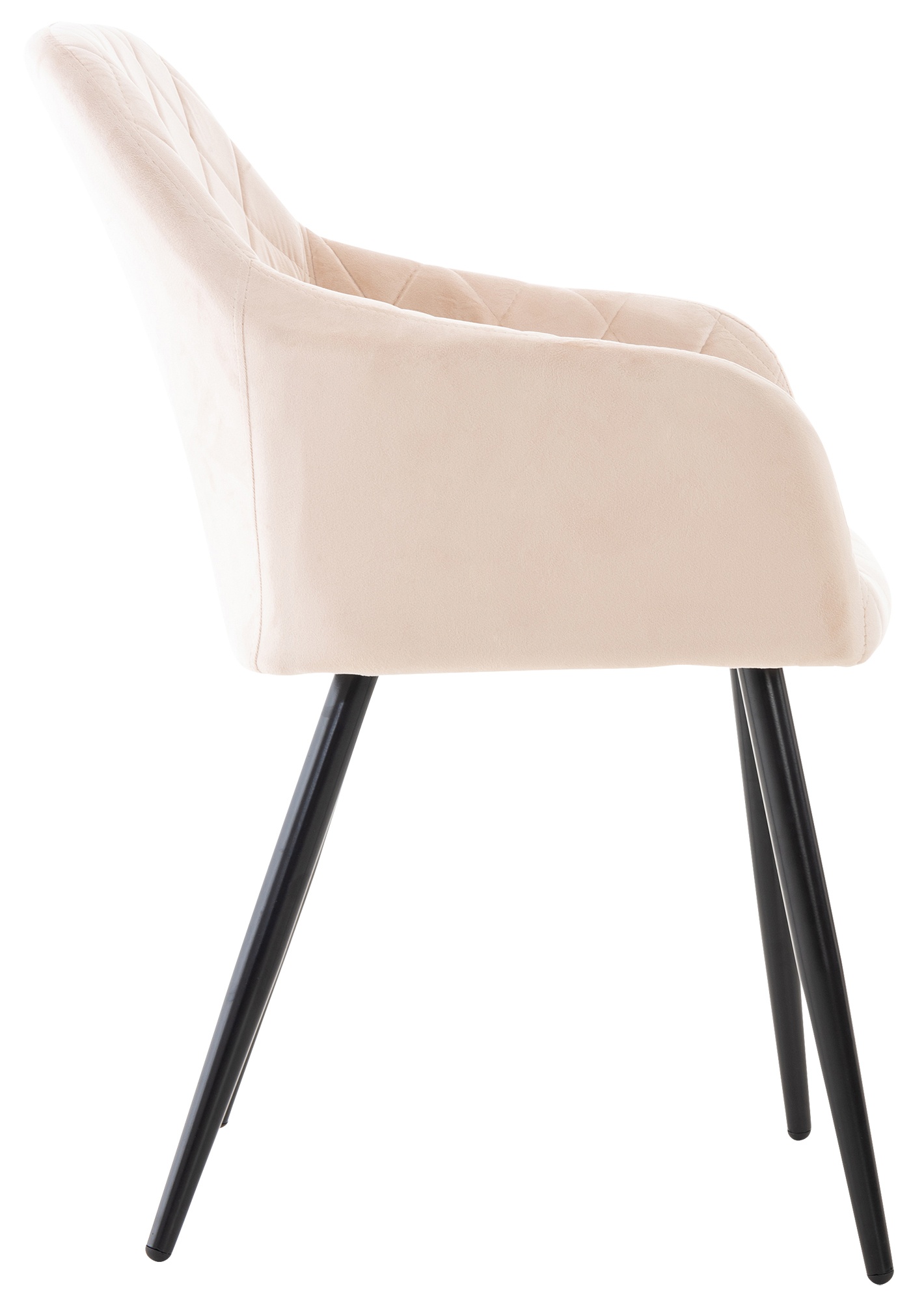 Lot de 4 chaises de salle à manger Shila avec Piètement en Métal noir
